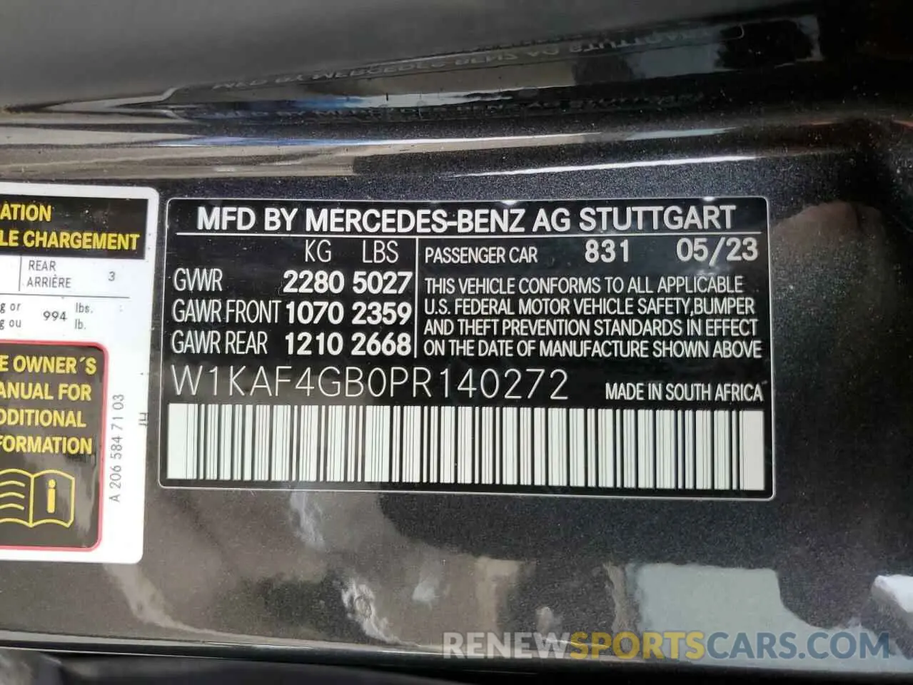 13 fotografías del automóvil dañado W1KAF4GB0PR140272 MERCEDES-BENZ C-CLASS 2023