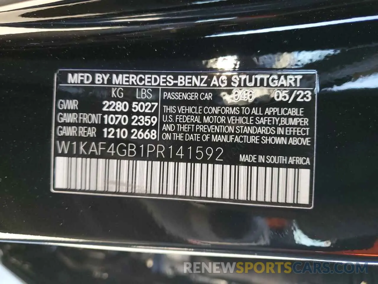 12 fotografías del automóvil dañado W1KAF4GB1PR141592 MERCEDES-BENZ C-CLASS 2023