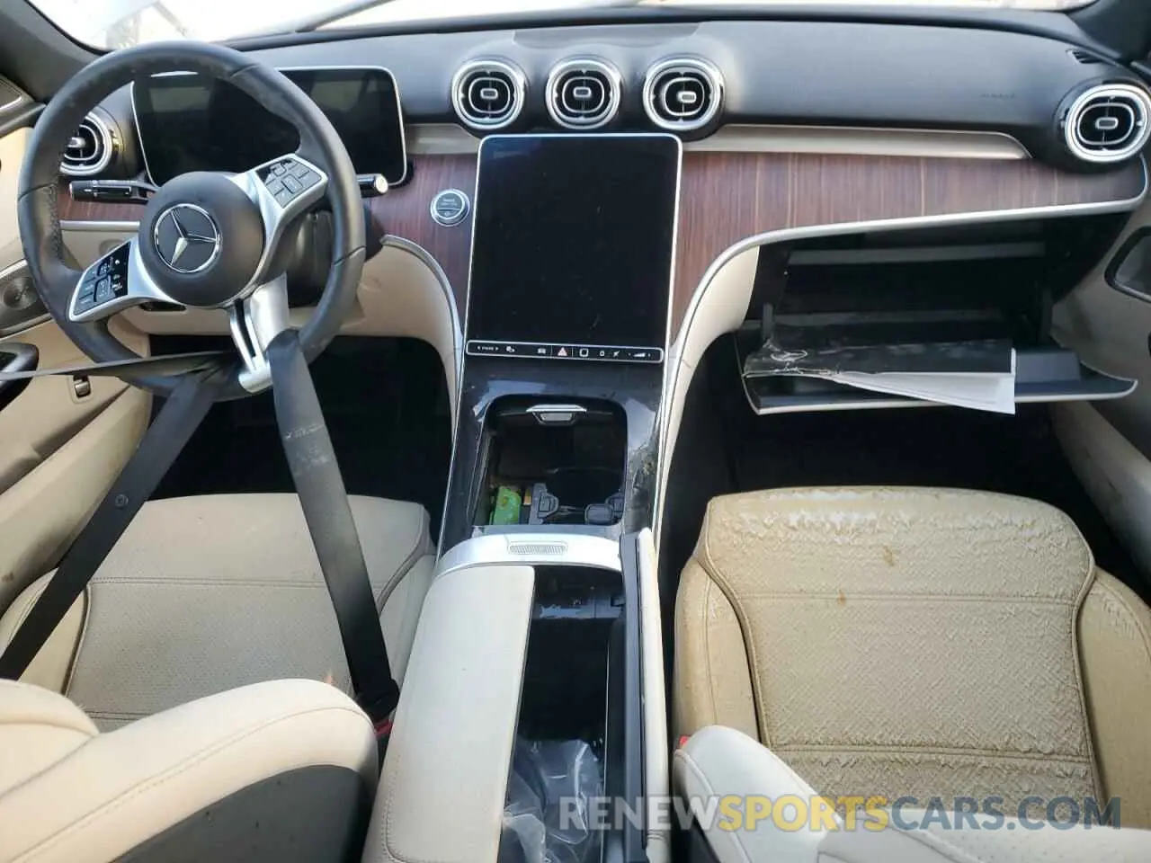 8 fotografías del automóvil dañado W1KAF4GB4PR144969 MERCEDES-BENZ C-CLASS 2023