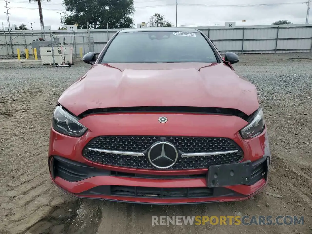 5 fotografías del automóvil dañado W1KAF4HB5PR080665 MERCEDES-BENZ C-CLASS 2023
