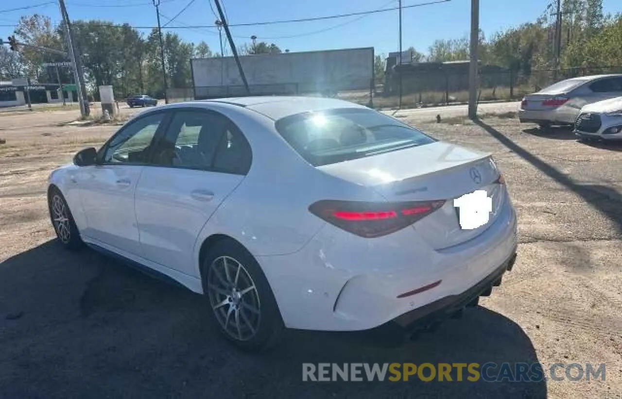 3 fotografías del automóvil dañado W1KAF8HB5PR132478 MERCEDES-BENZ C-CLASS 2023