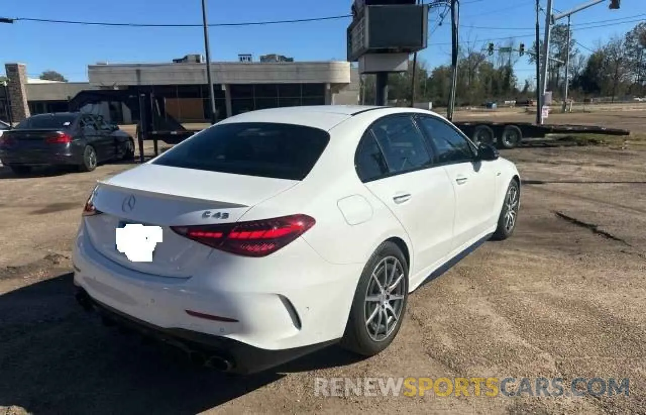 4 fotografías del automóvil dañado W1KAF8HB5PR132478 MERCEDES-BENZ C-CLASS 2023