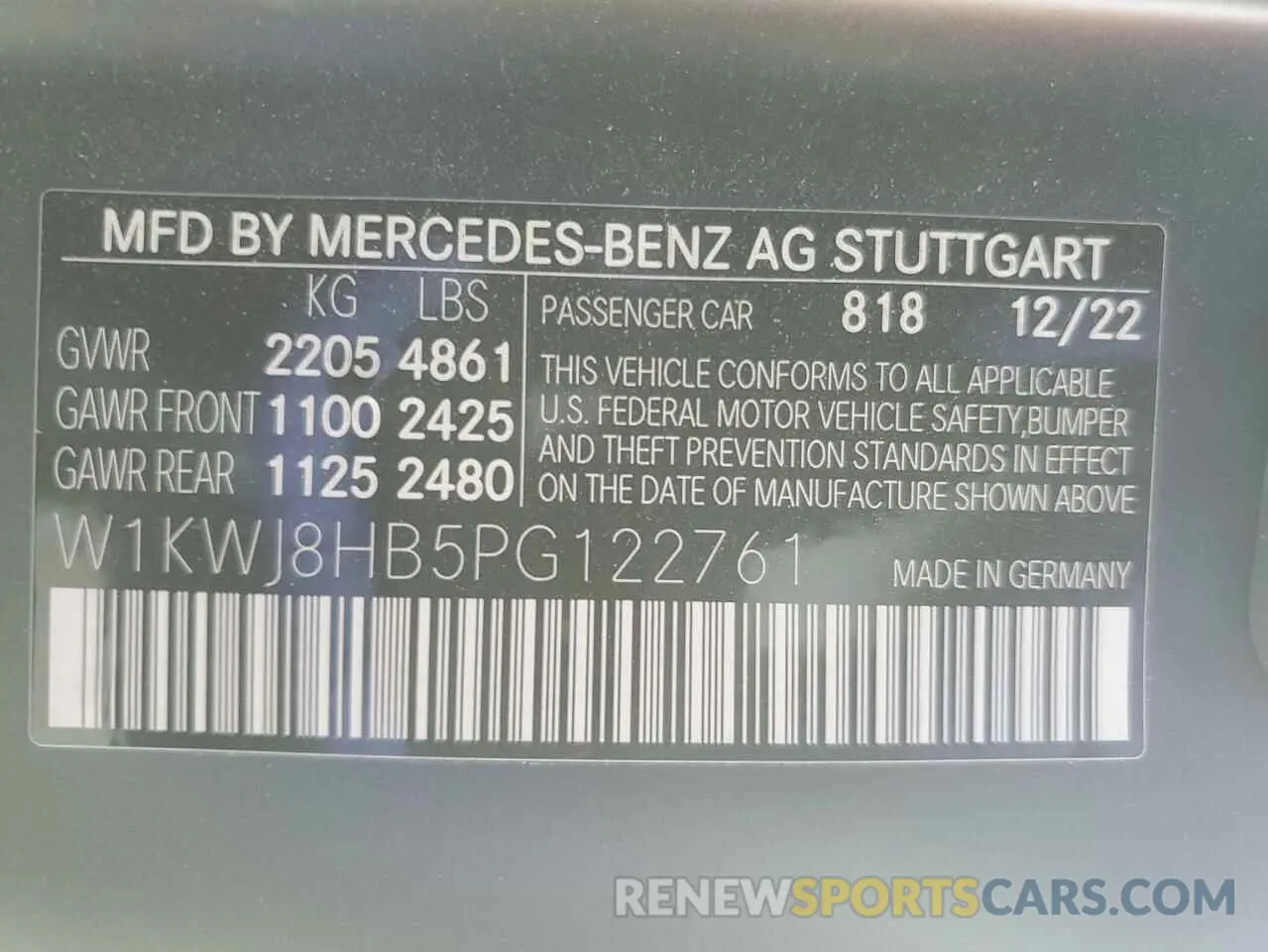 13 fotografías del automóvil dañado W1KWJ8HB5PG122761 MERCEDES-BENZ C-CLASS 2023