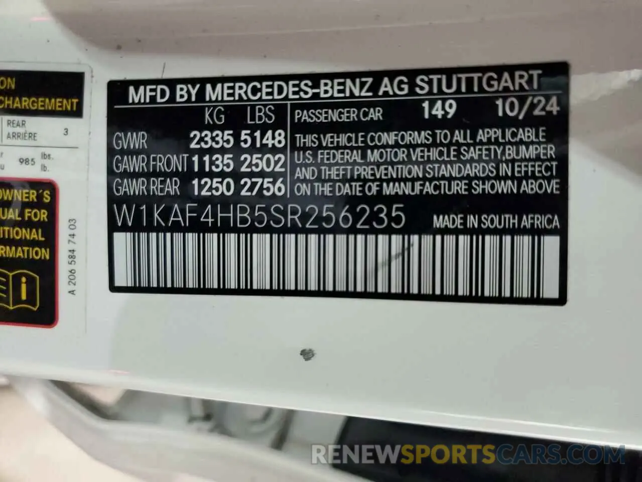 13 fotografías del automóvil dañado W1KAF4HB5SR256235 MERCEDES-BENZ C-CLASS 2025