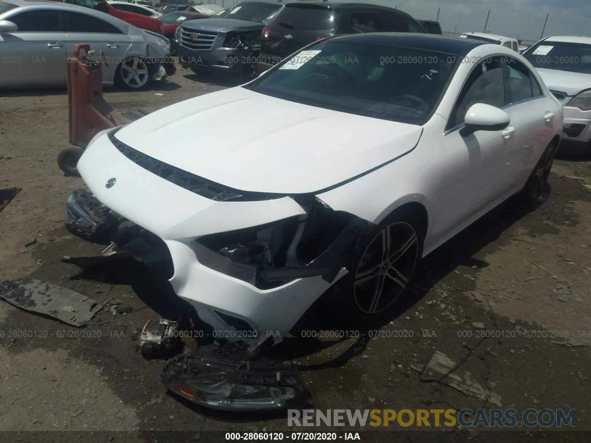 2 fotografías del automóvil dañado W1K5J4GB5LN089143 MERCEDES-BENZ CLA 2020
