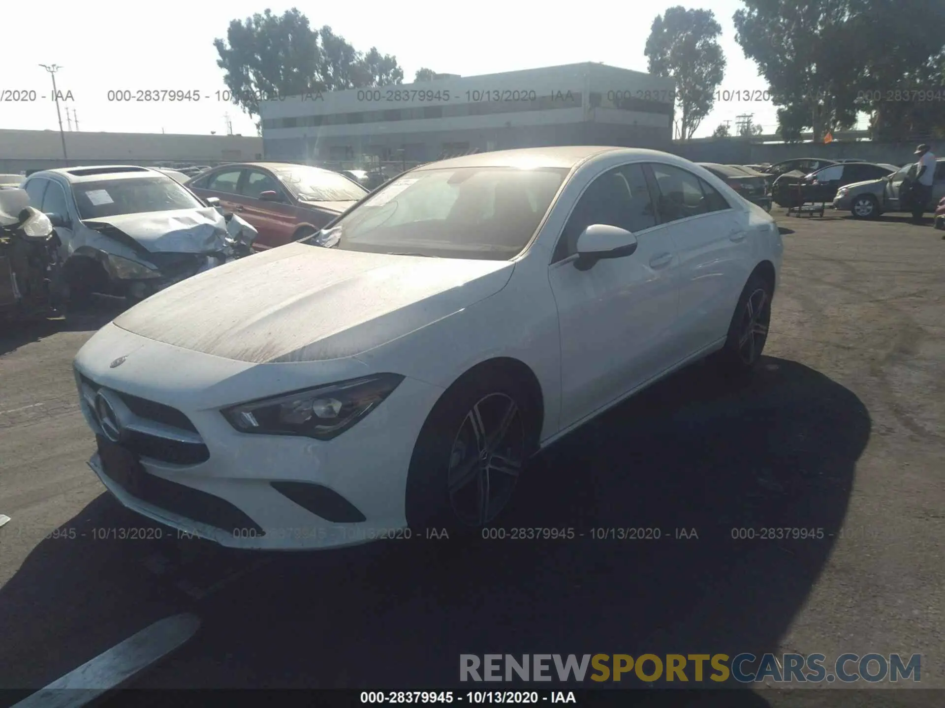 2 fotografías del automóvil dañado W1K5J4GB6LN120125 MERCEDES-BENZ CLA 2020