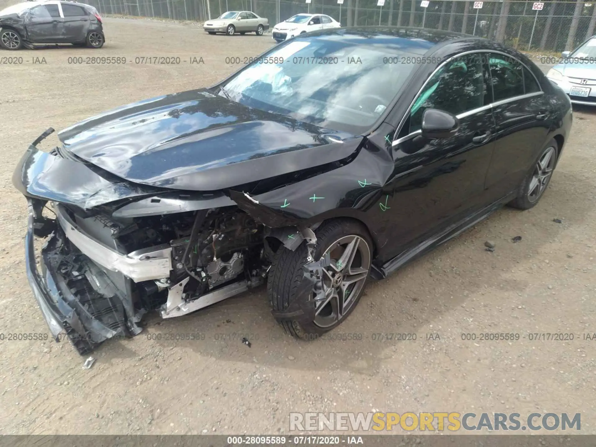 2 fotografías del automóvil dañado W1K5J4HBXLN085409 MERCEDES-BENZ CLA 2020