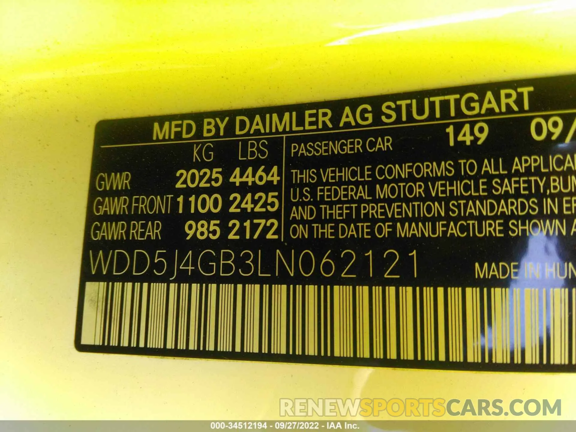 9 fotografías del automóvil dañado WDD5J4GB3LN062121 MERCEDES-BENZ CLA 2020