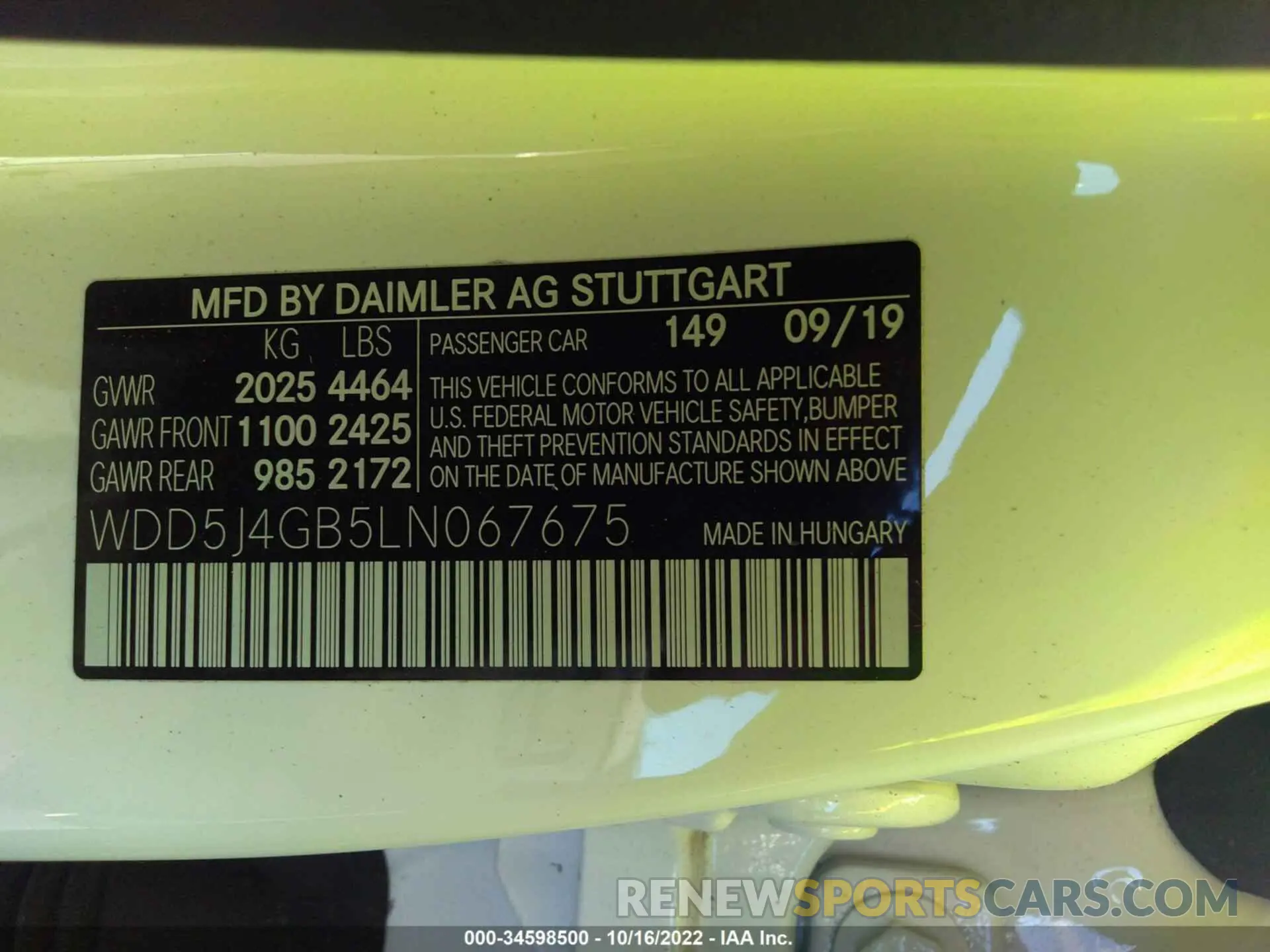 9 fotografías del automóvil dañado WDD5J4GB5LN067675 MERCEDES-BENZ CLA 2020