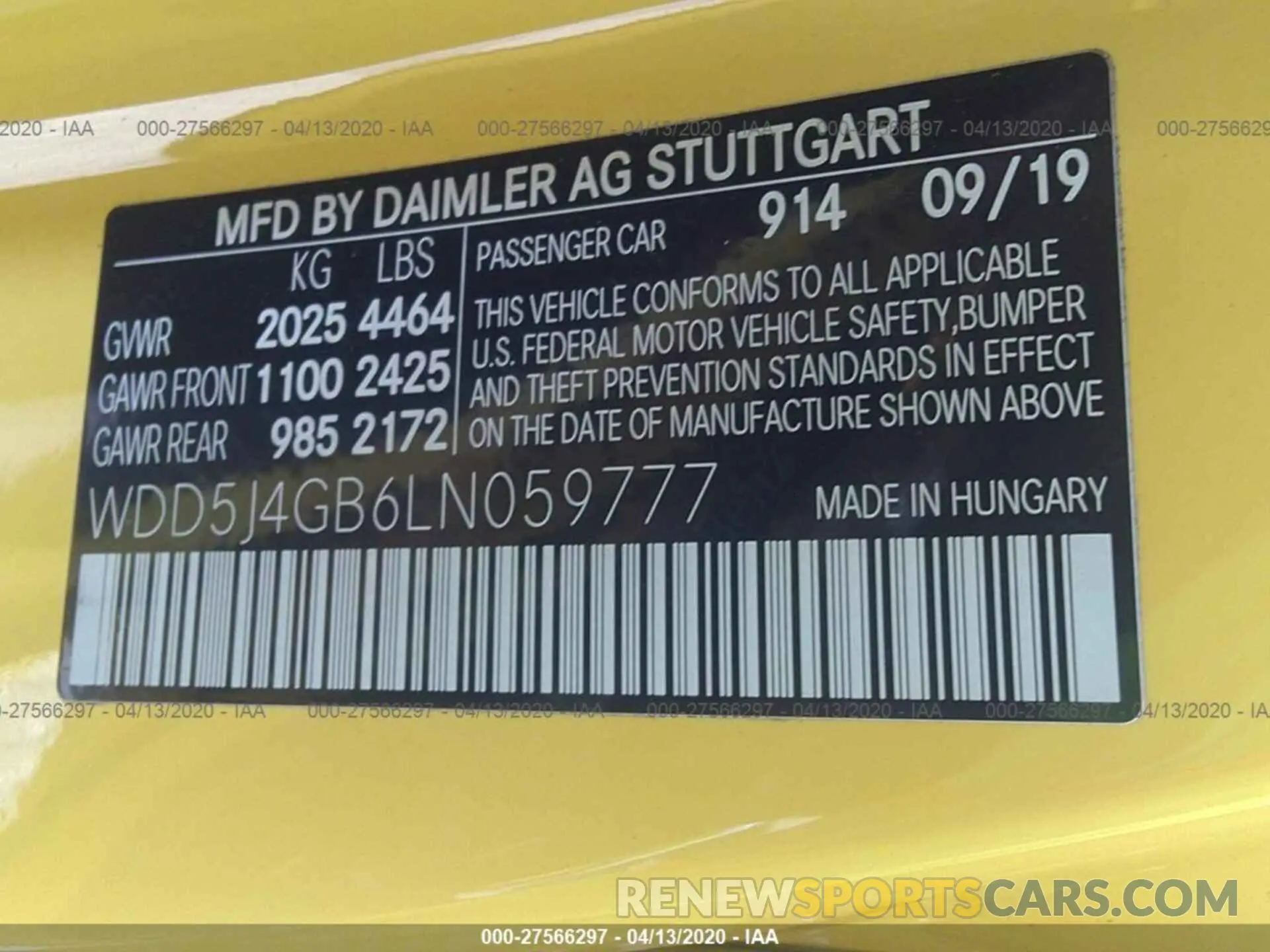 9 fotografías del automóvil dañado WDD5J4GB6LN059777 MERCEDES-BENZ CLA 2020