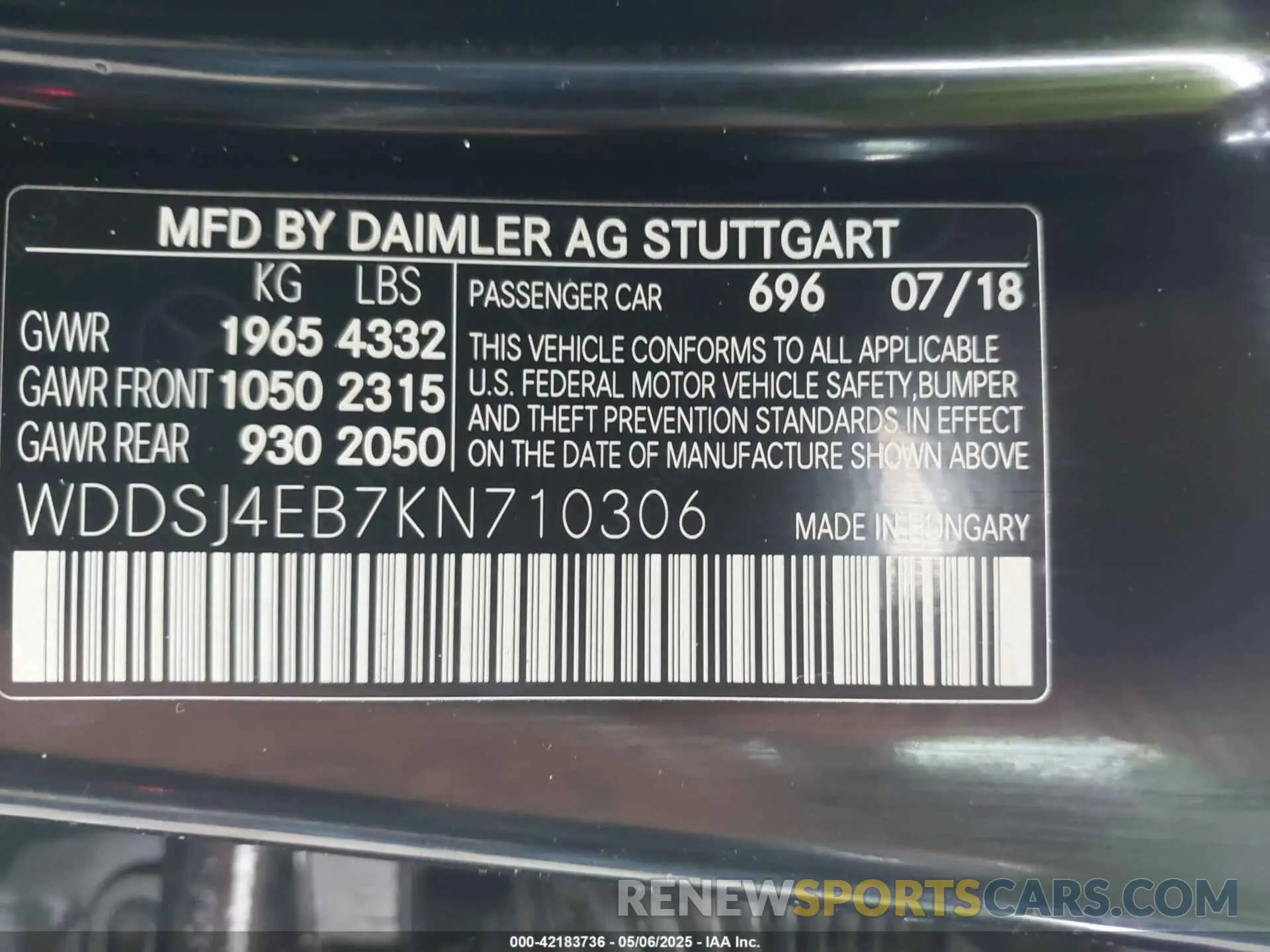 9 fotografías del automóvil dañado WDDSJ4EB7KN710306 MERCEDES-BENZ CLA 250 2019