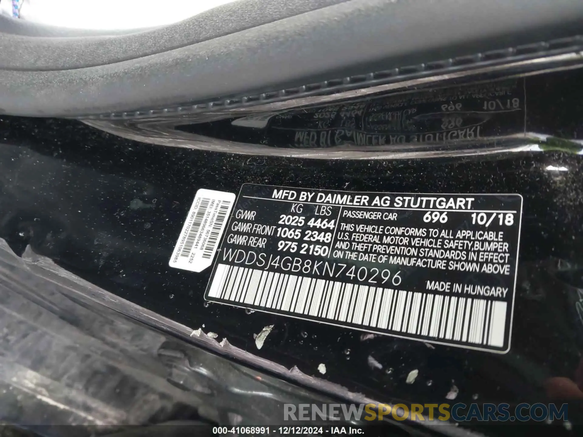 9 fotografías del automóvil dañado WDDSJ4GB8KN740296 MERCEDES-BENZ CLA 250 2019