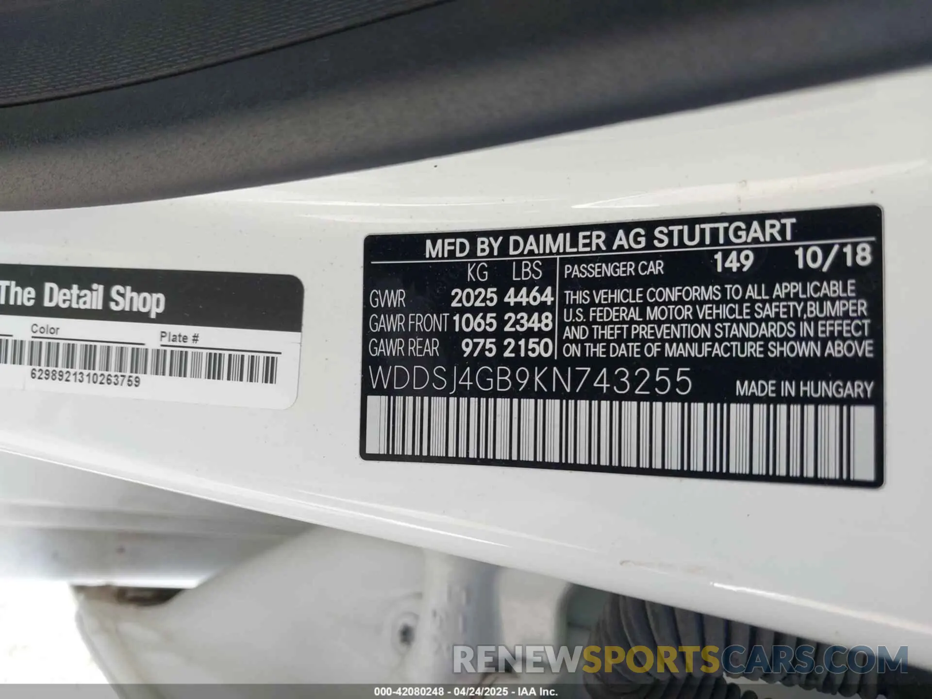 9 fotografías del automóvil dañado WDDSJ4GB9KN743255 MERCEDES-BENZ CLA 250 2019