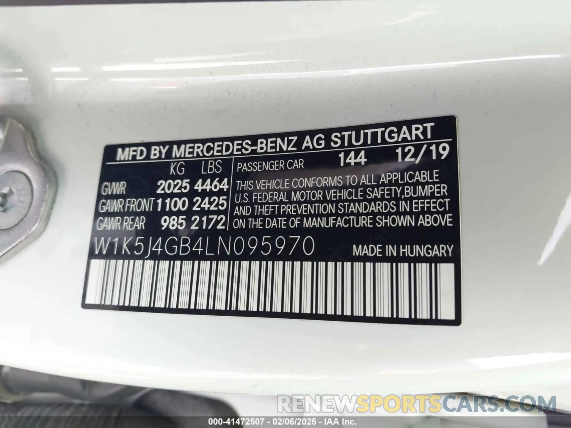 9 fotografías del automóvil dañado W1K5J4GB4LN095970 MERCEDES-BENZ CLA 250 2020