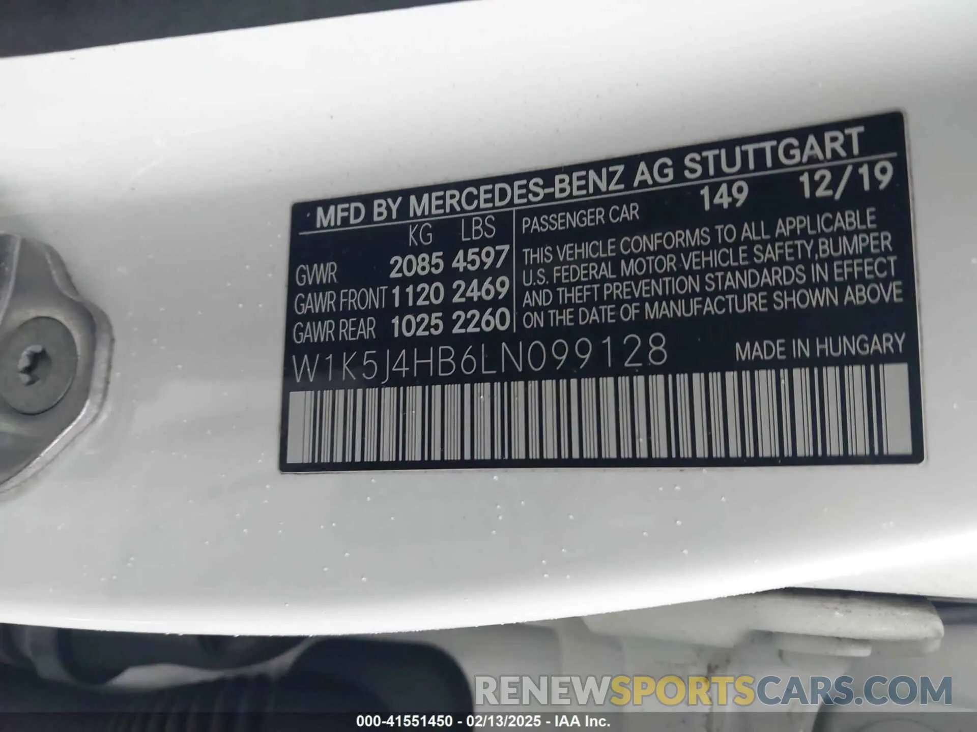 9 fotografías del automóvil dañado W1K5J4HB6LN099128 MERCEDES-BENZ CLA 250 2020