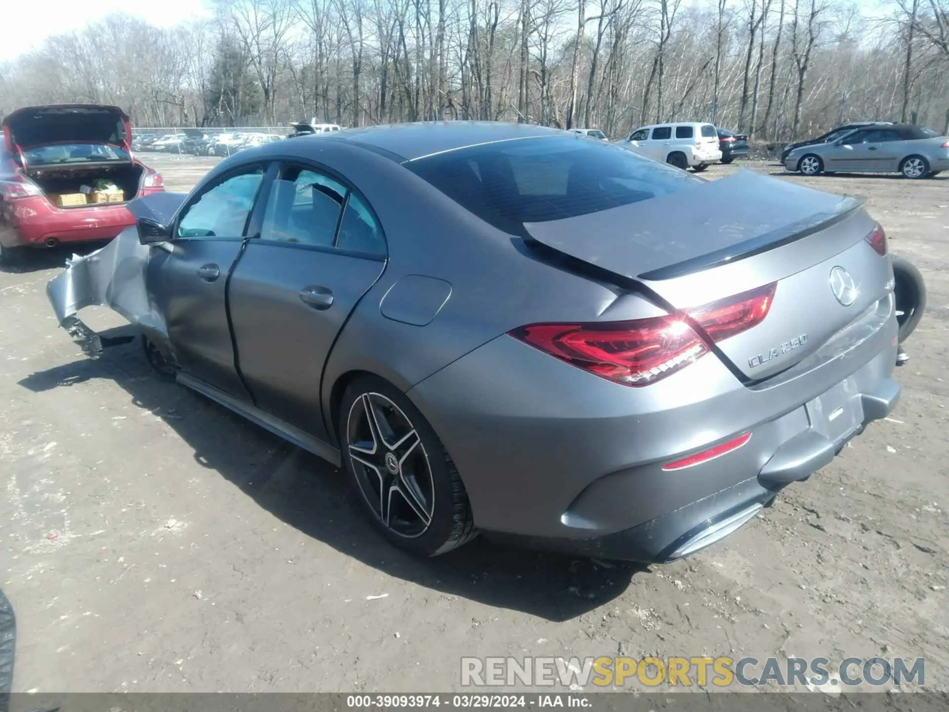 3 fotografías del automóvil dañado W1K5J4HB6LN115294 MERCEDES-BENZ CLA 250 2020