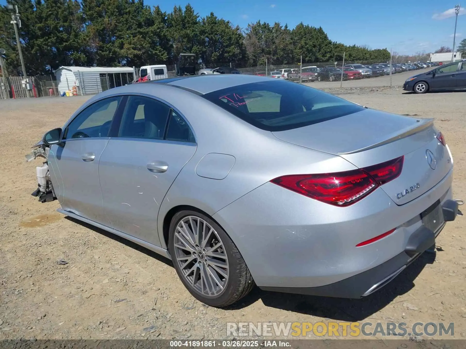 3 fotografías del automóvil dañado W1K5J4HB8LN103583 MERCEDES-BENZ CLA 250 2020