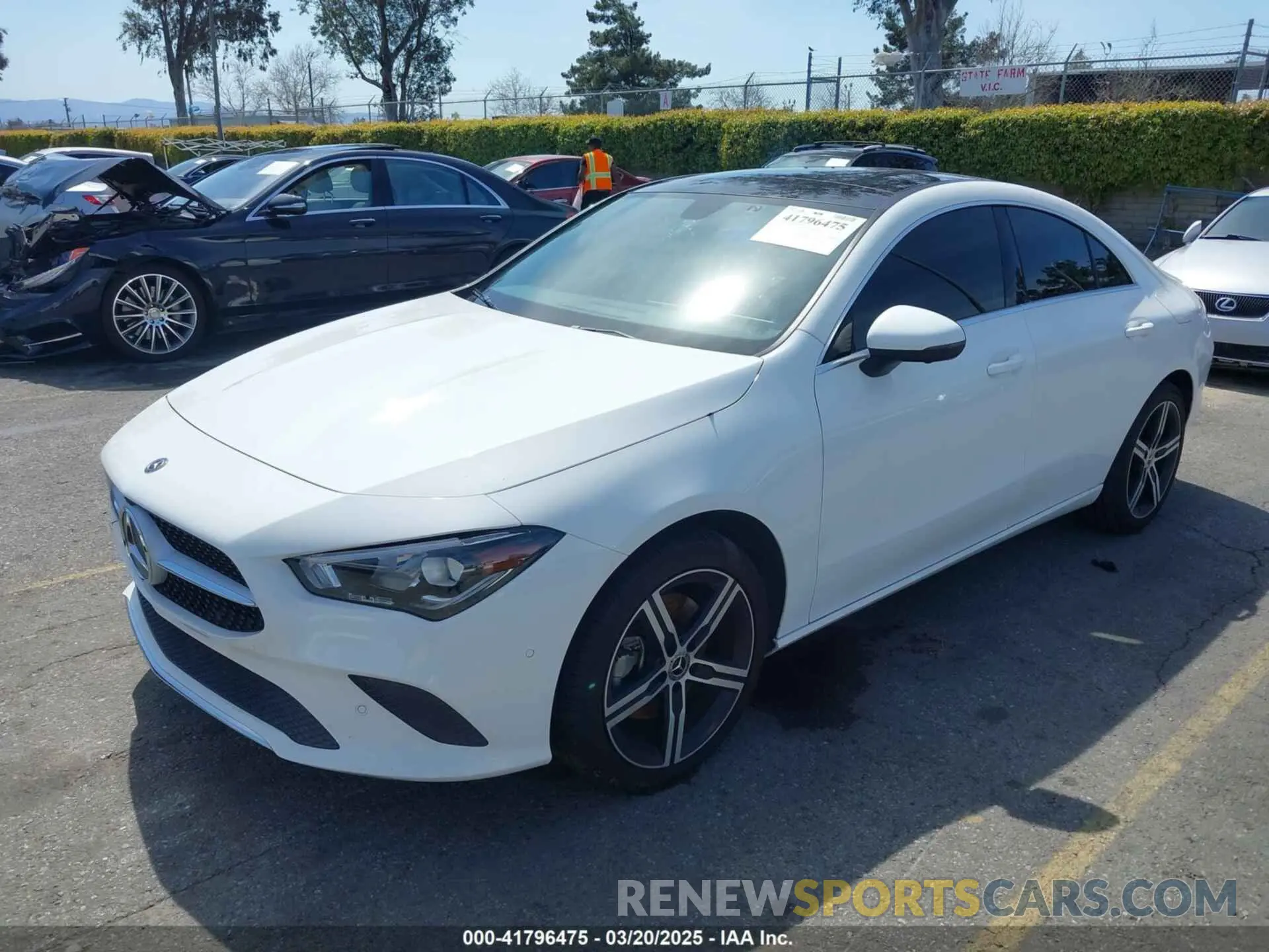 2 fotografías del automóvil dañado WDD5J4HB3LN030624 MERCEDES-BENZ CLA 250 2020