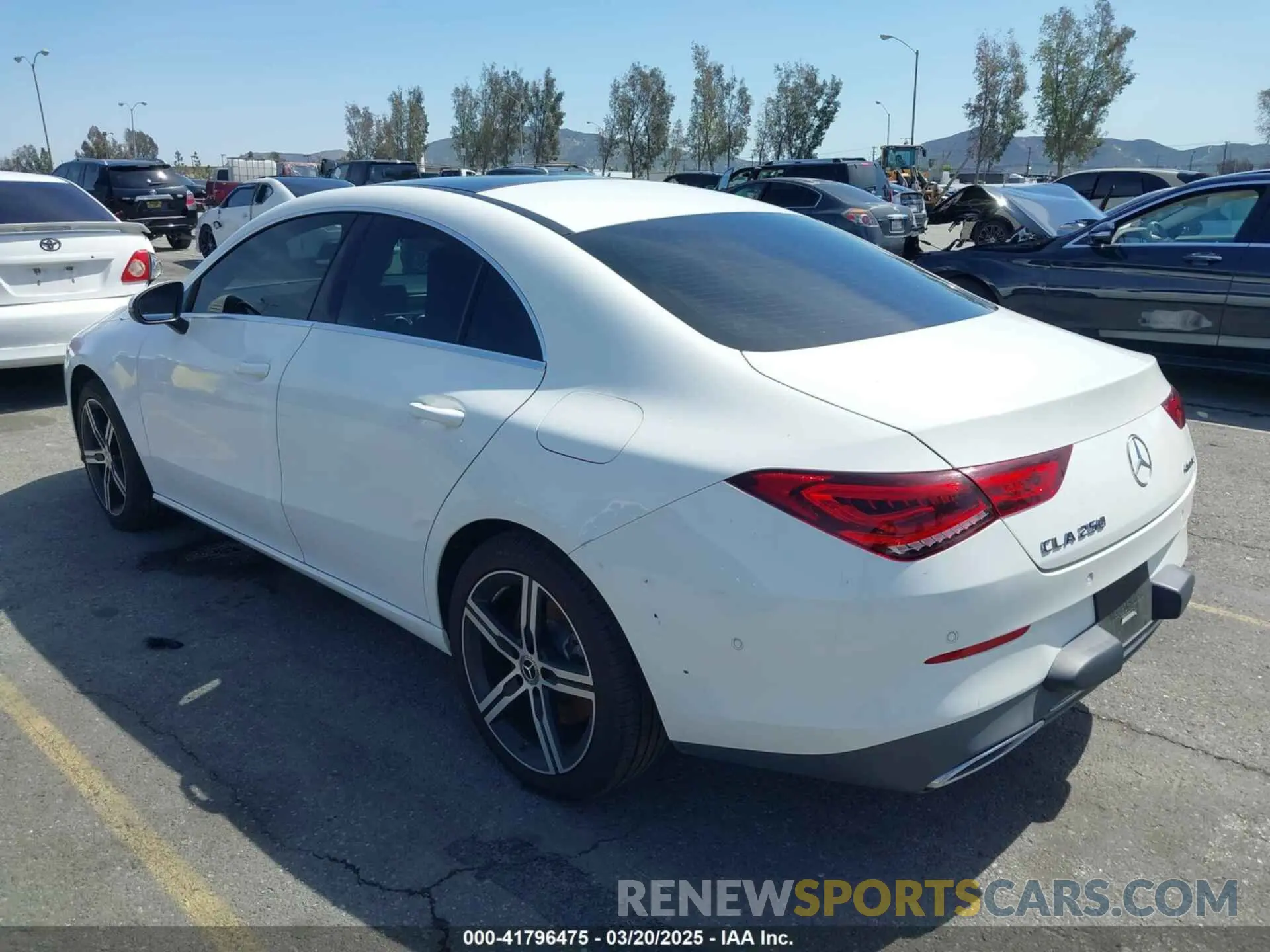 3 fotografías del automóvil dañado WDD5J4HB3LN030624 MERCEDES-BENZ CLA 250 2020