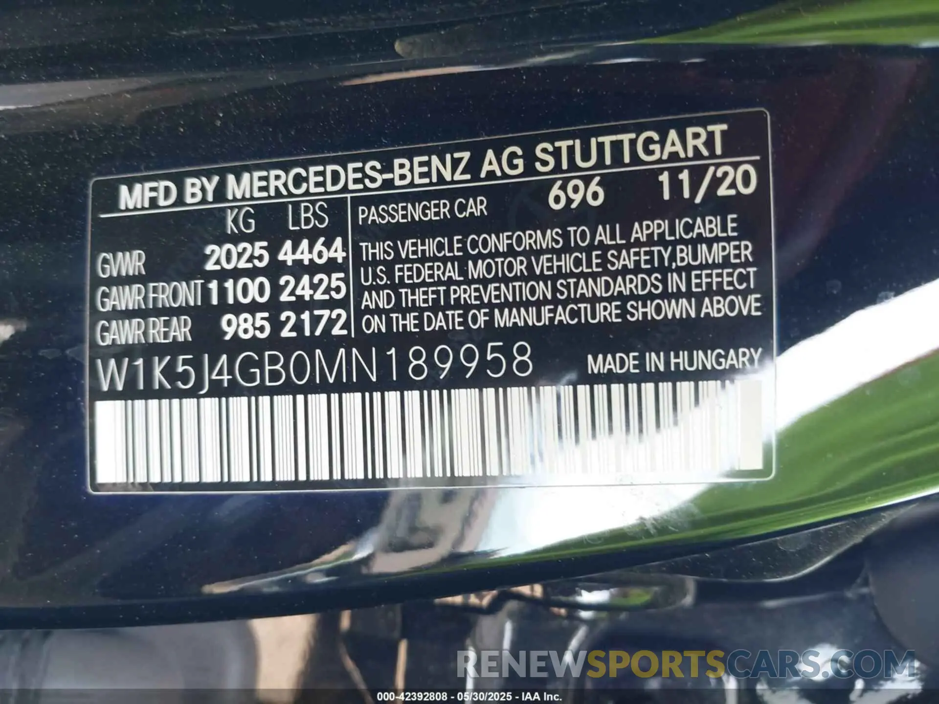 9 fotografías del automóvil dañado W1K5J4GB0MN189958 MERCEDES-BENZ CLA 250 2021