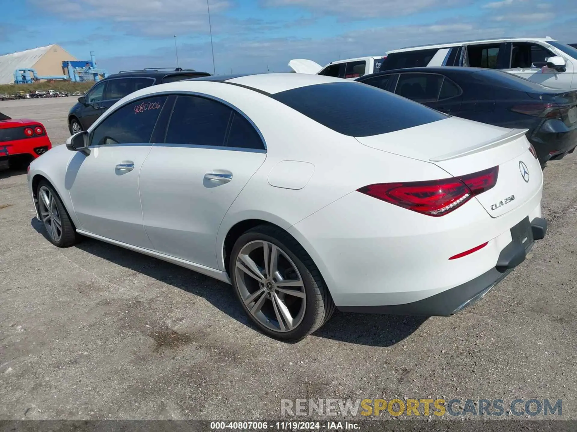 3 fotografías del automóvil dañado W1K5J4GB1MN223115 MERCEDES-BENZ CLA 250 2021