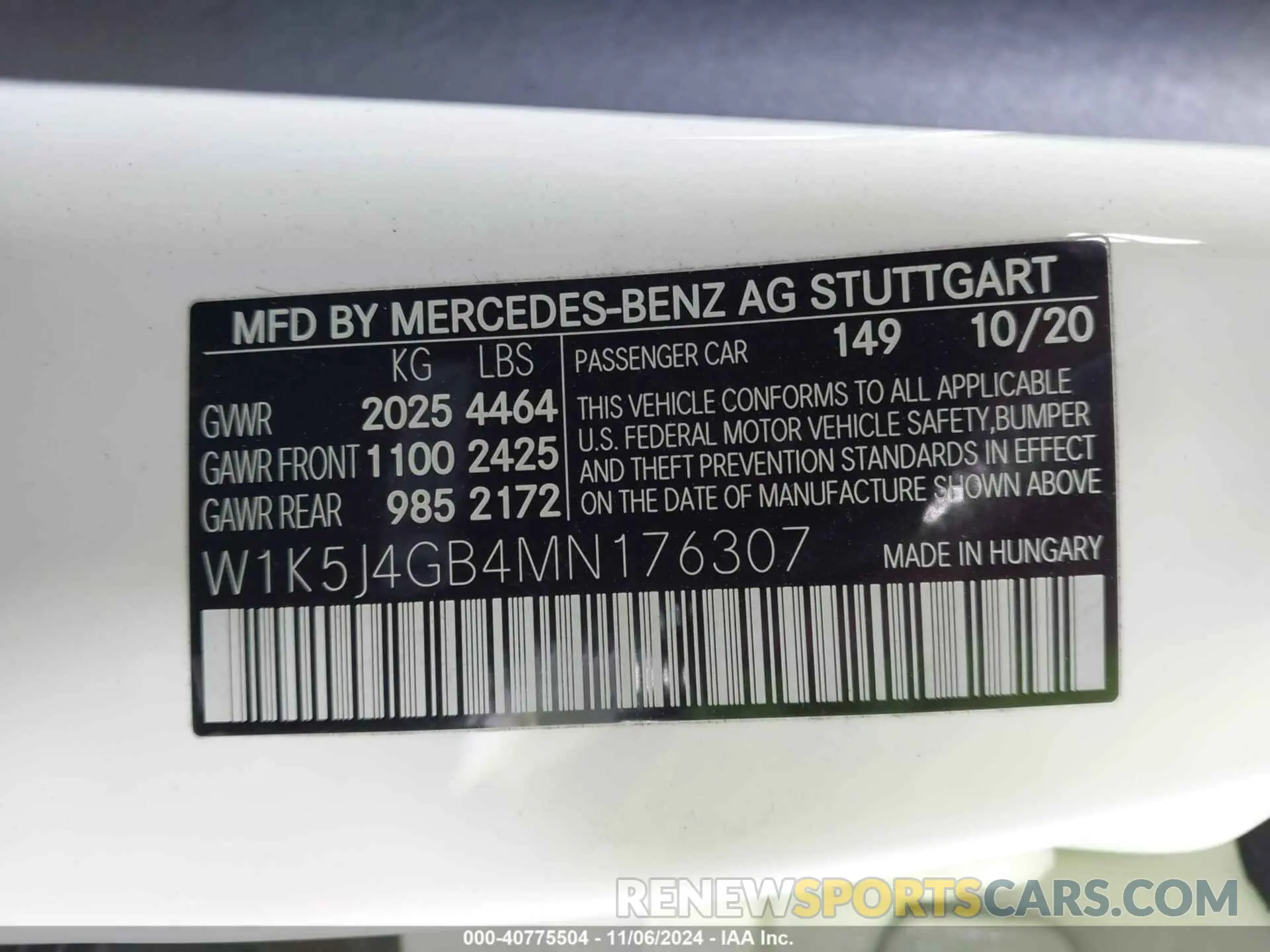 9 fotografías del automóvil dañado W1K5J4GB4MN176307 MERCEDES-BENZ CLA 250 2021