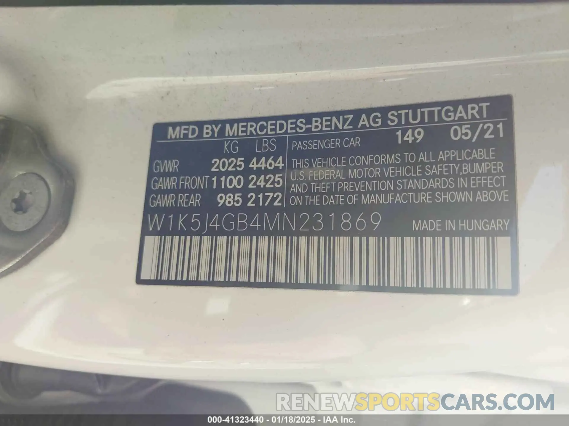 9 fotografías del automóvil dañado W1K5J4GB4MN231869 MERCEDES-BENZ CLA 250 2021