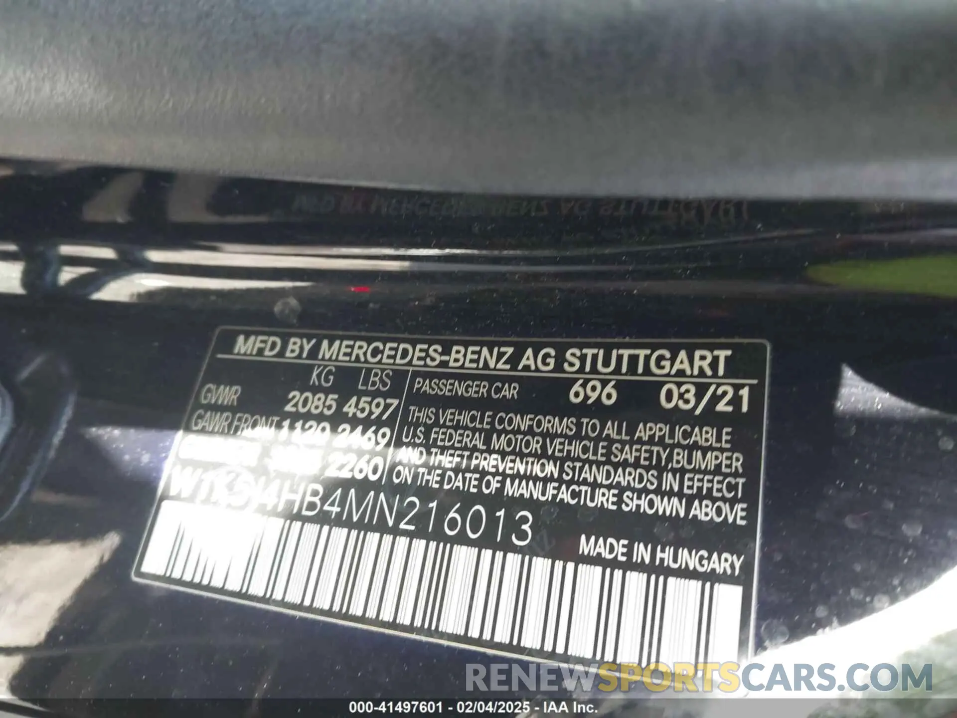 9 fotografías del automóvil dañado W1K5J4HB4MN216013 MERCEDES-BENZ CLA 250 2021