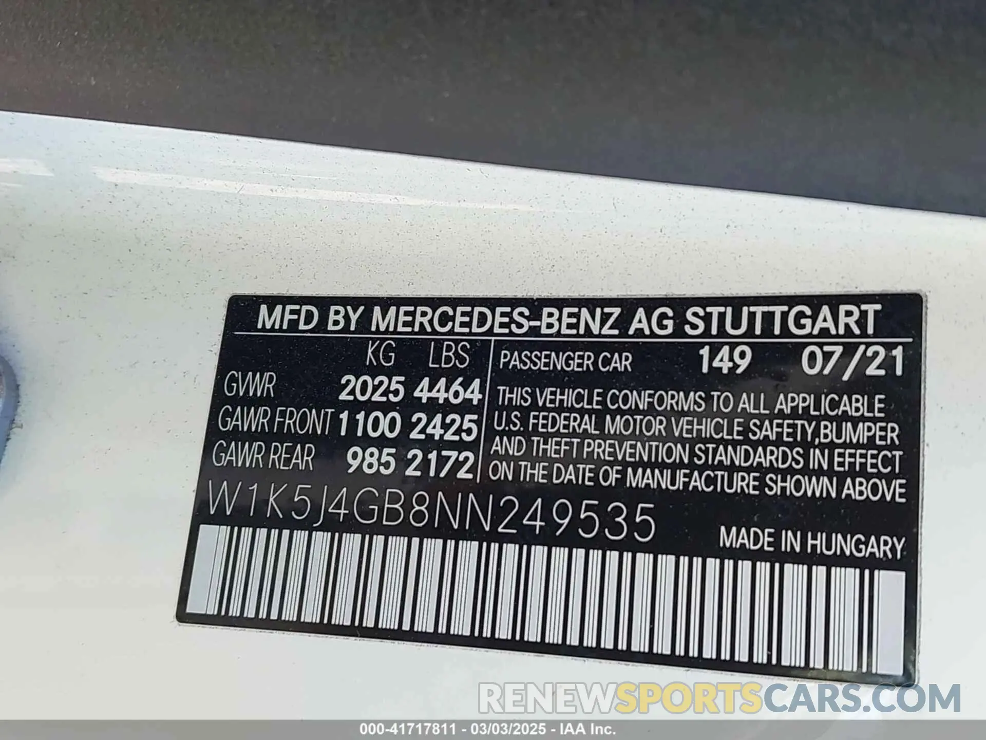 9 fotografías del automóvil dañado W1K5J4GB8NN249535 MERCEDES-BENZ CLA 250 COUPE 2022