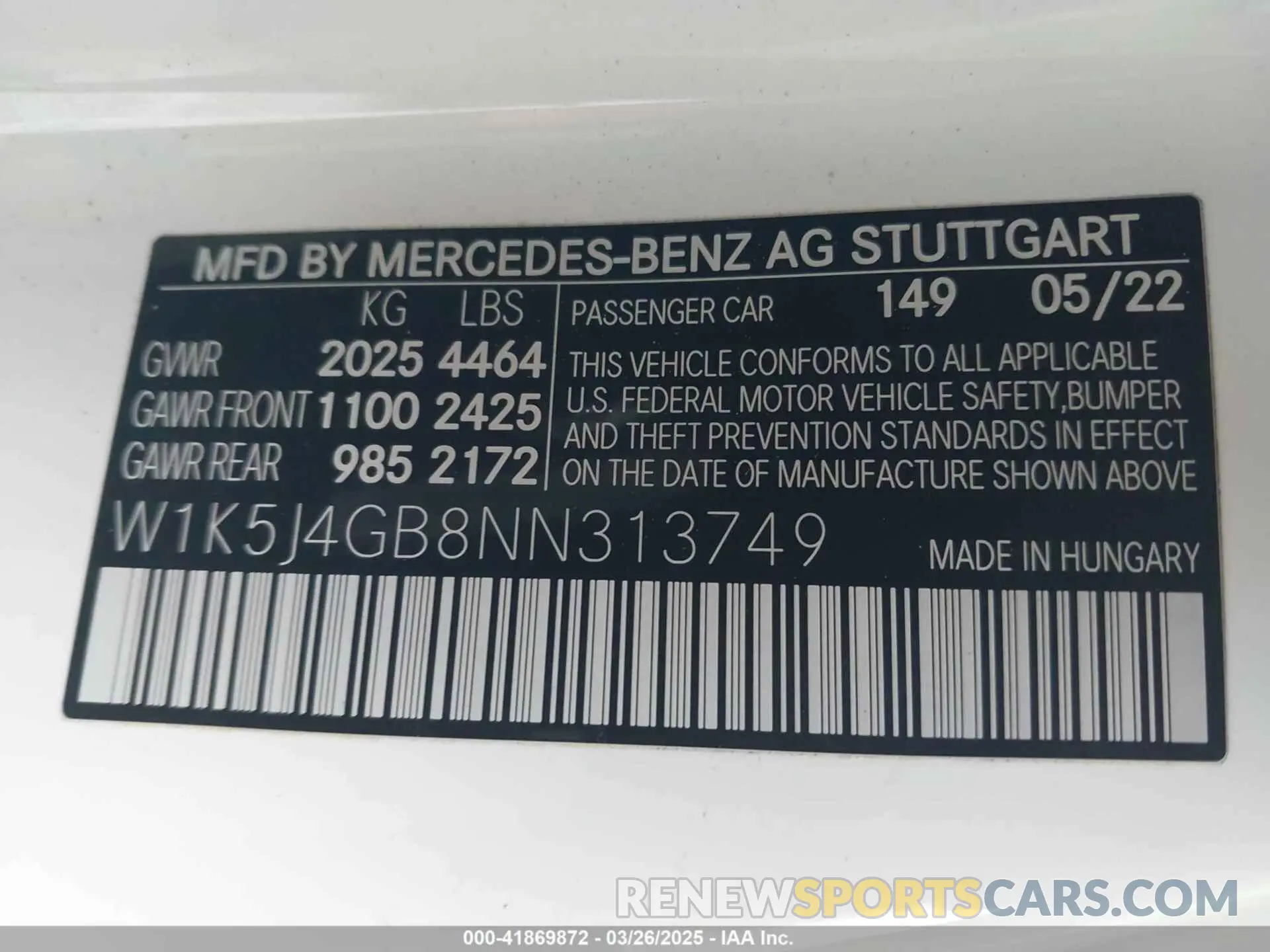 9 fotografías del automóvil dañado W1K5J4GB8NN313749 MERCEDES-BENZ CLA 250 COUPE 2022