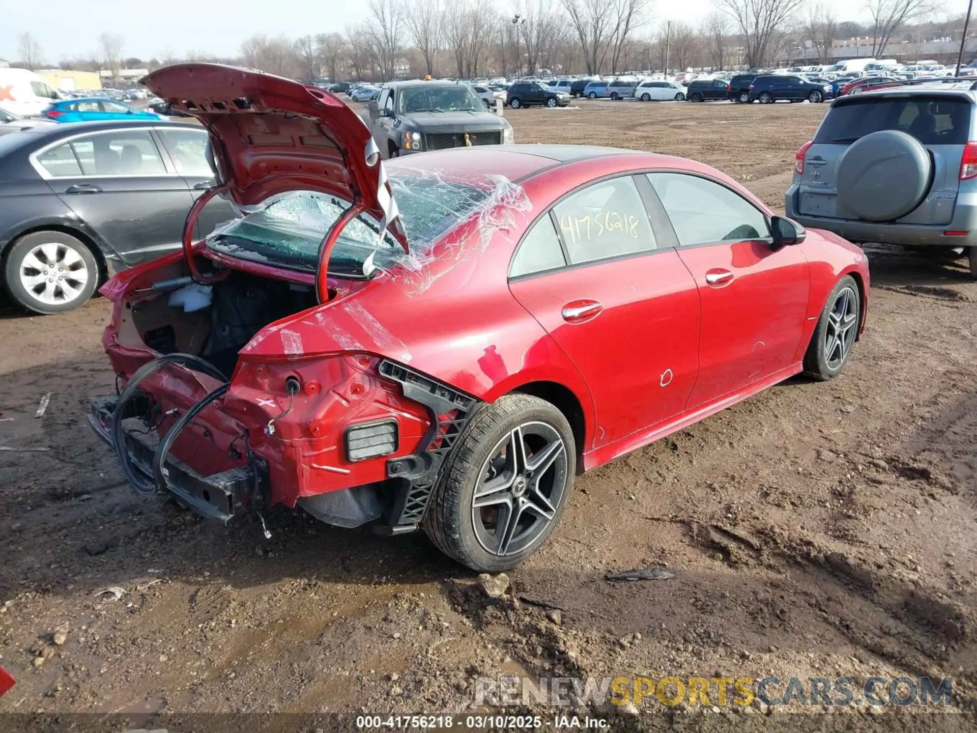 4 fotografías del automóvil dañado W1K5J4HB2NN272503 MERCEDES-BENZ CLA 250 COUPE 2022