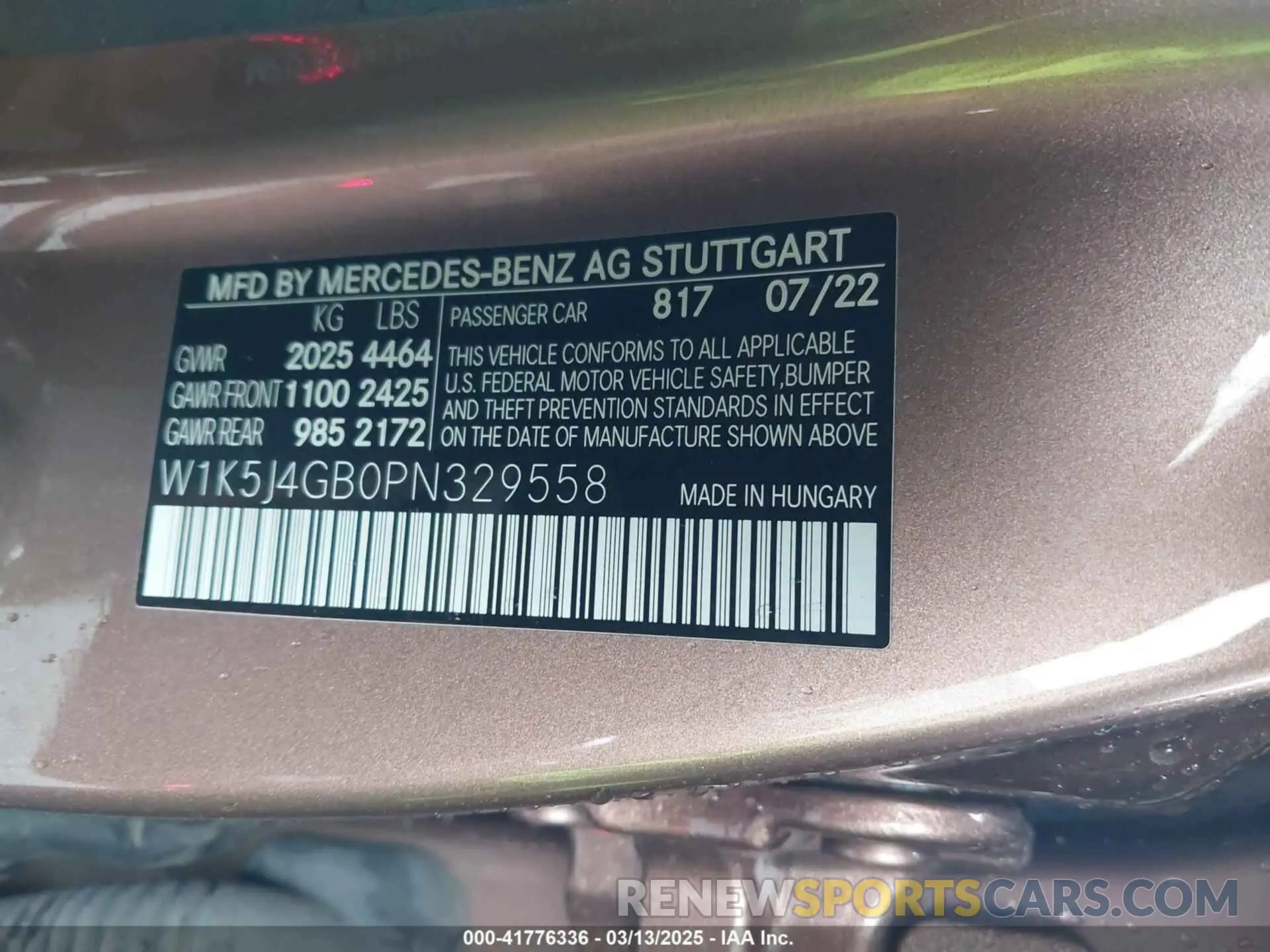 9 fotografías del automóvil dañado W1K5J4GB0PN329558 MERCEDES-BENZ CLA 250 COUPE 2023