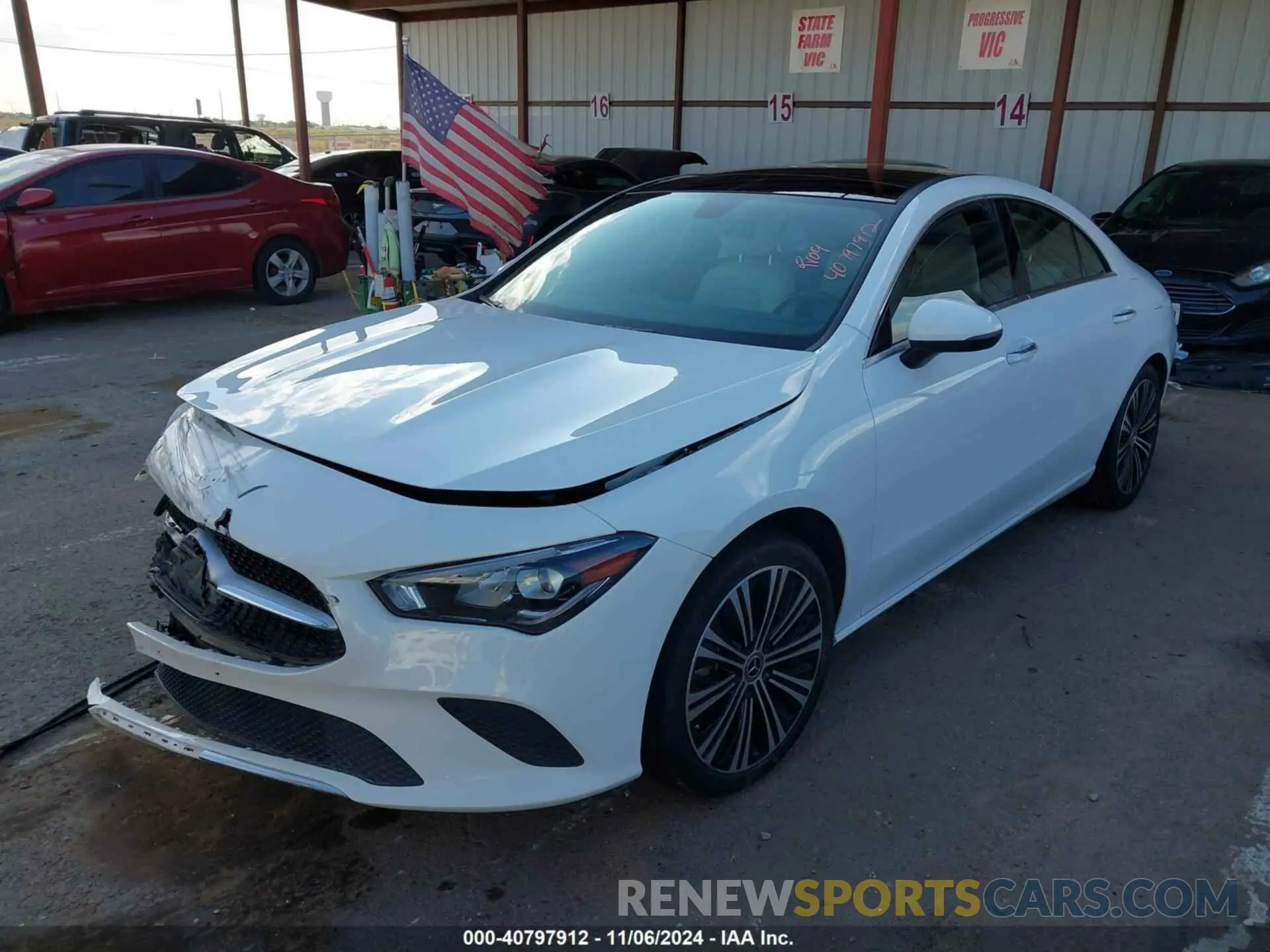 2 fotografías del automóvil dañado W1K5J4GB0PN335263 MERCEDES-BENZ CLA 250 COUPE 2023