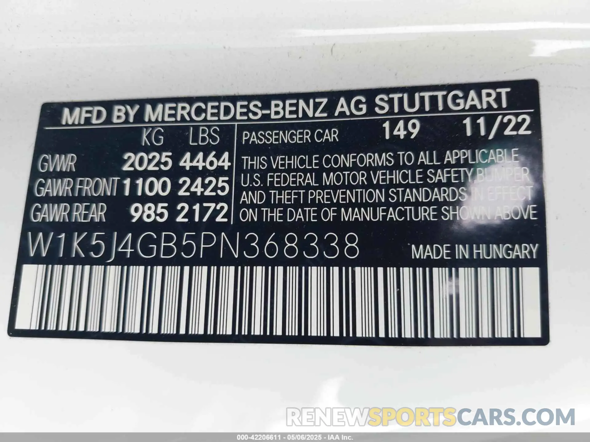 9 fotografías del automóvil dañado W1K5J4GB5PN368338 MERCEDES-BENZ CLA 250 COUPE 2023