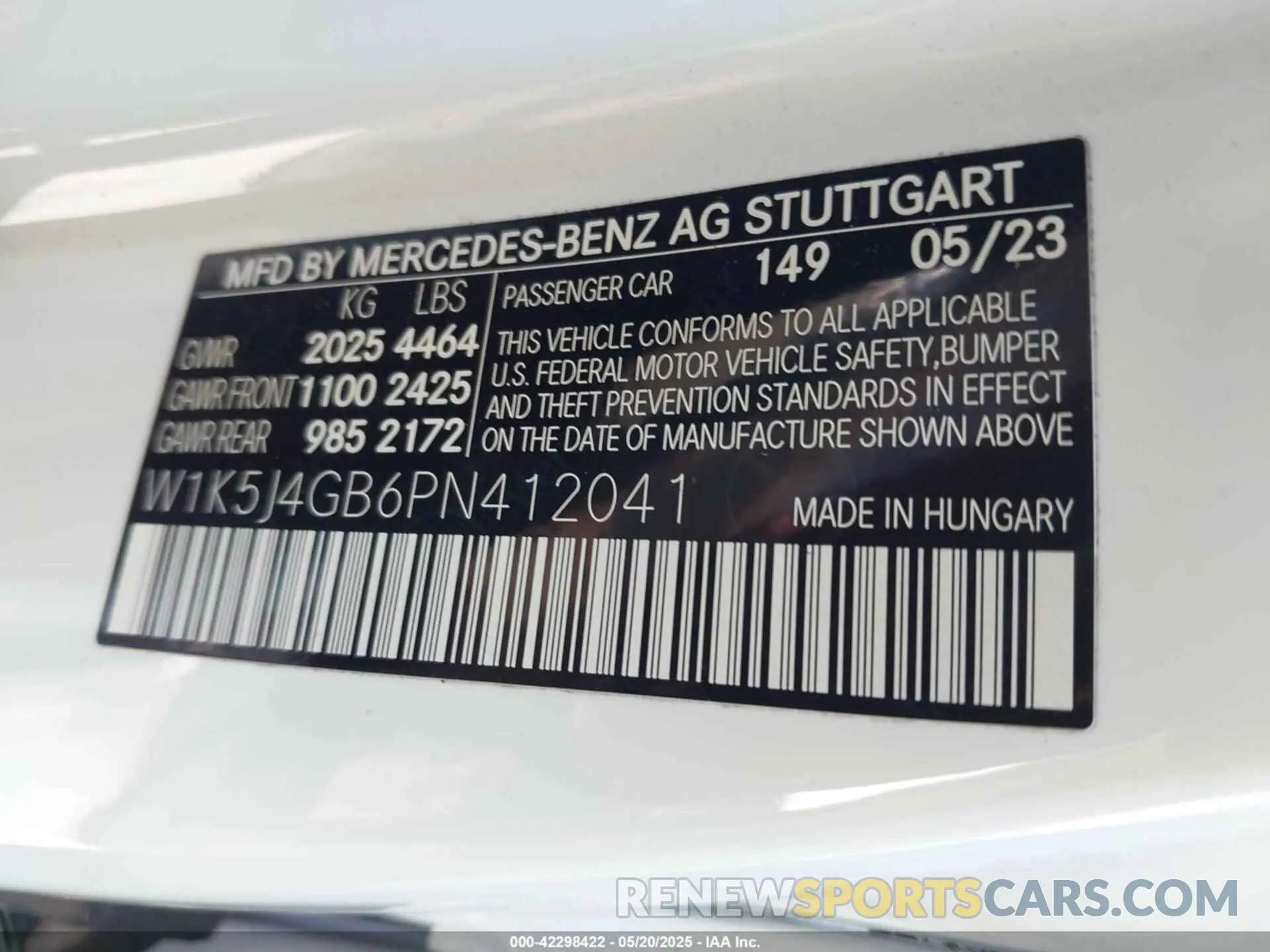 9 fotografías del automóvil dañado W1K5J4GB6PN412041 MERCEDES-BENZ CLA 250 COUPE 2023