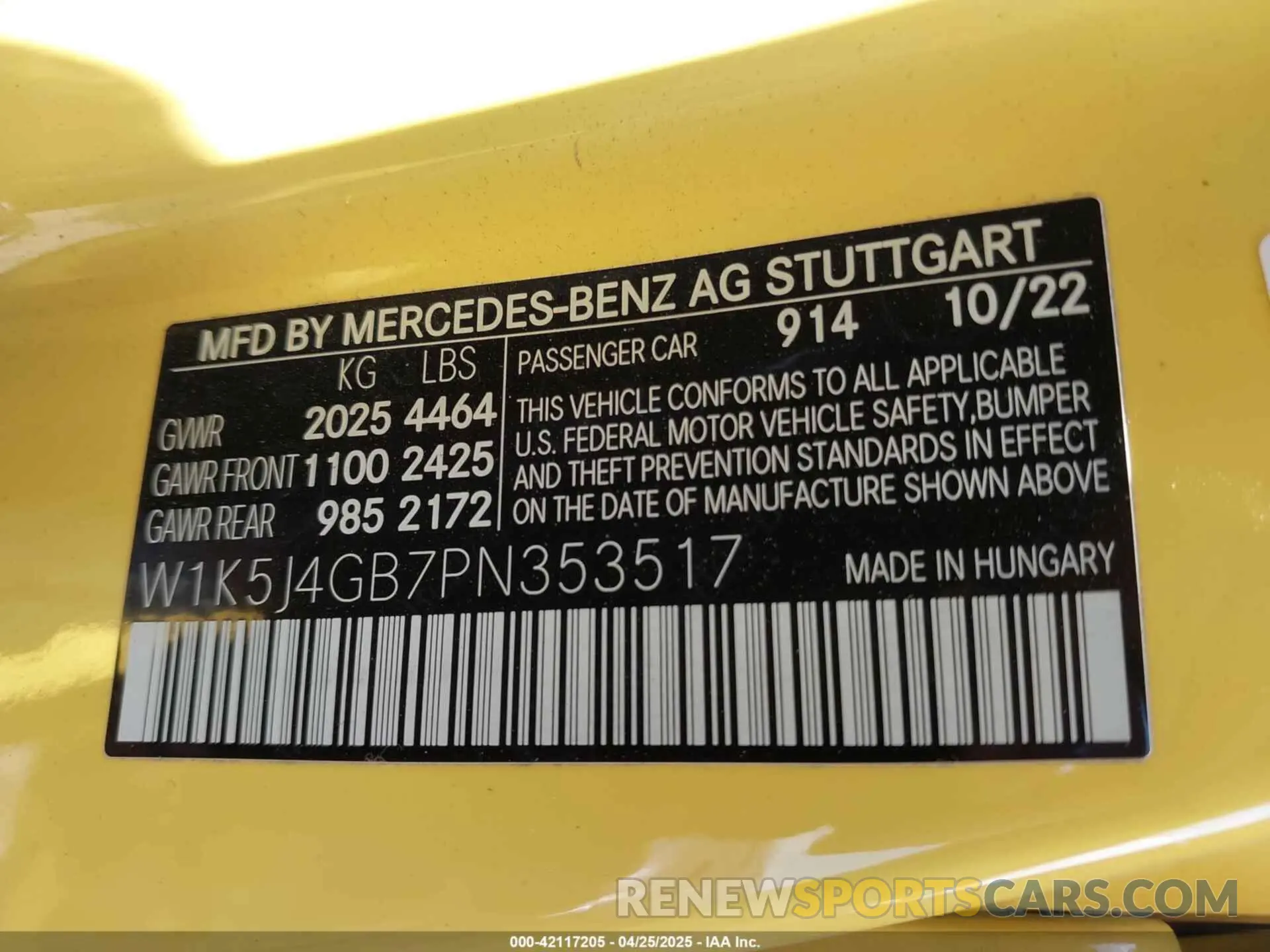 9 fotografías del automóvil dañado W1K5J4GB7PN353517 MERCEDES-BENZ CLA 250 COUPE 2023