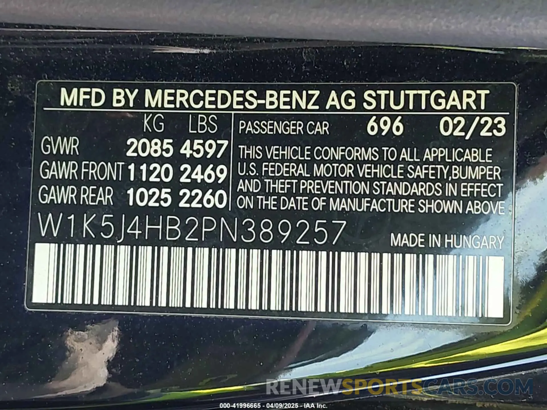 9 fotografías del automóvil dañado W1K5J4HB2PN389257 MERCEDES-BENZ CLA 250 COUPE 2023