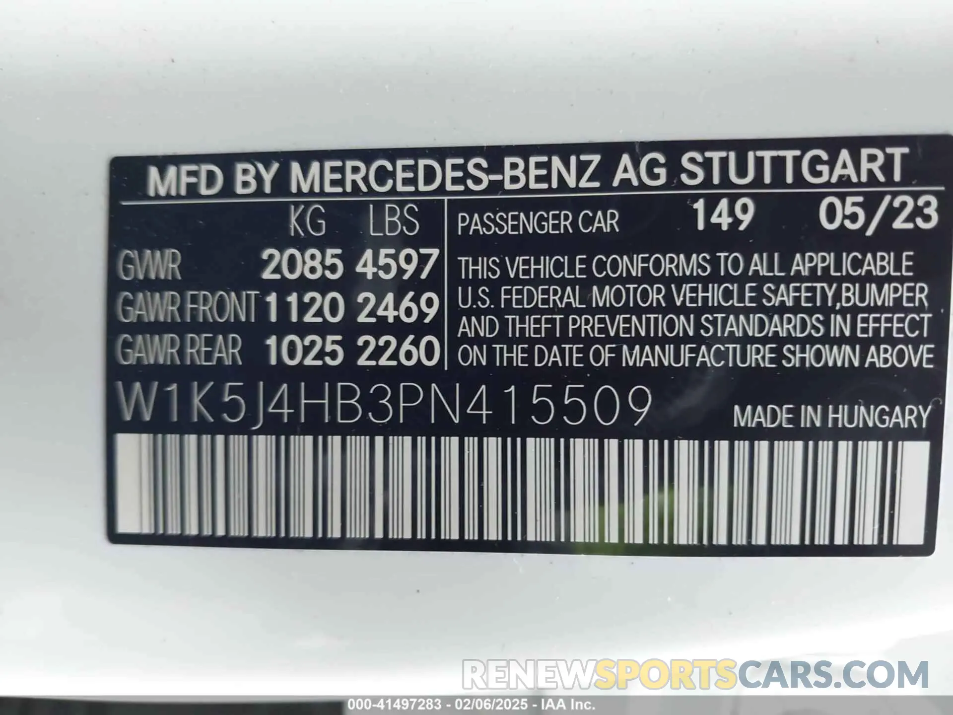 9 fotografías del automóvil dañado W1K5J4HB3PN415509 MERCEDES-BENZ CLA 250 COUPE 2023