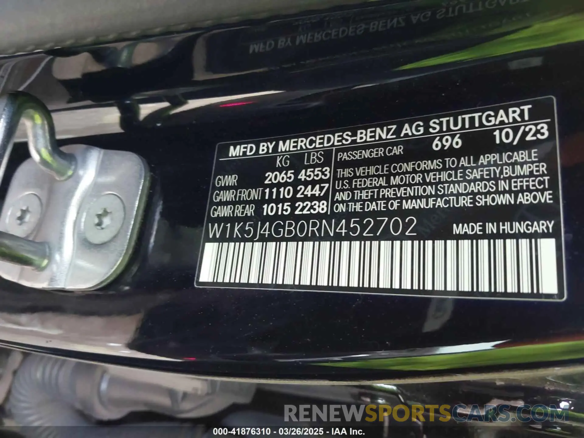 9 fotografías del automóvil dañado W1K5J4GB0RN452702 MERCEDES-BENZ CLA 250 COUPE 2024