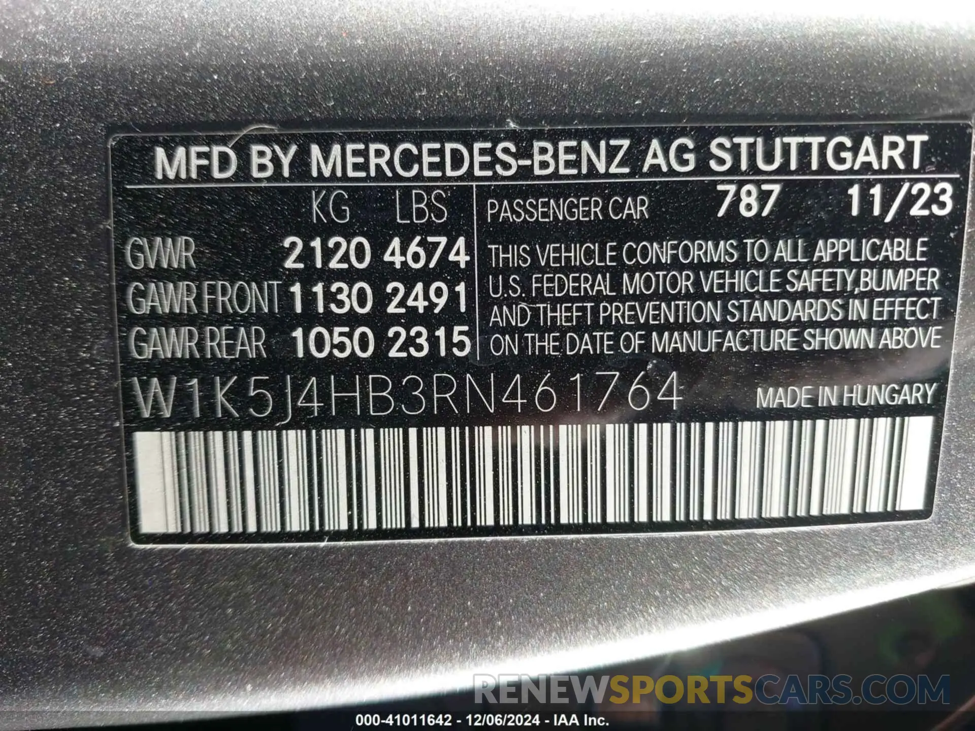 9 fotografías del automóvil dañado W1K5J4HB3RN461764 MERCEDES-BENZ CLA 250 COUPE 2024