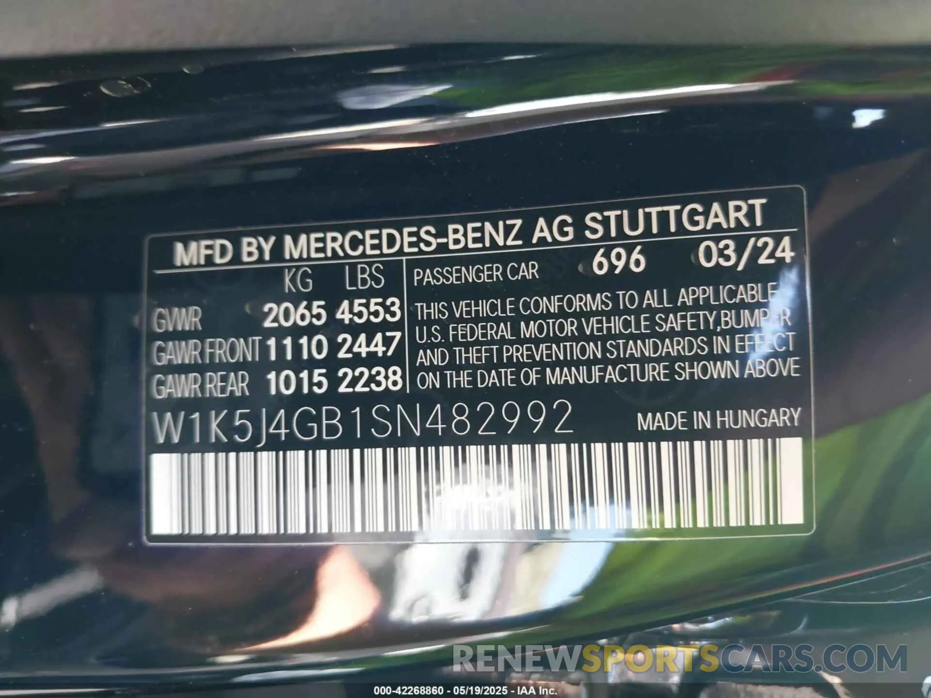9 fotografías del automóvil dañado W1K5J4GB1SN482992 MERCEDES-BENZ CLA 250 COUPE 2025