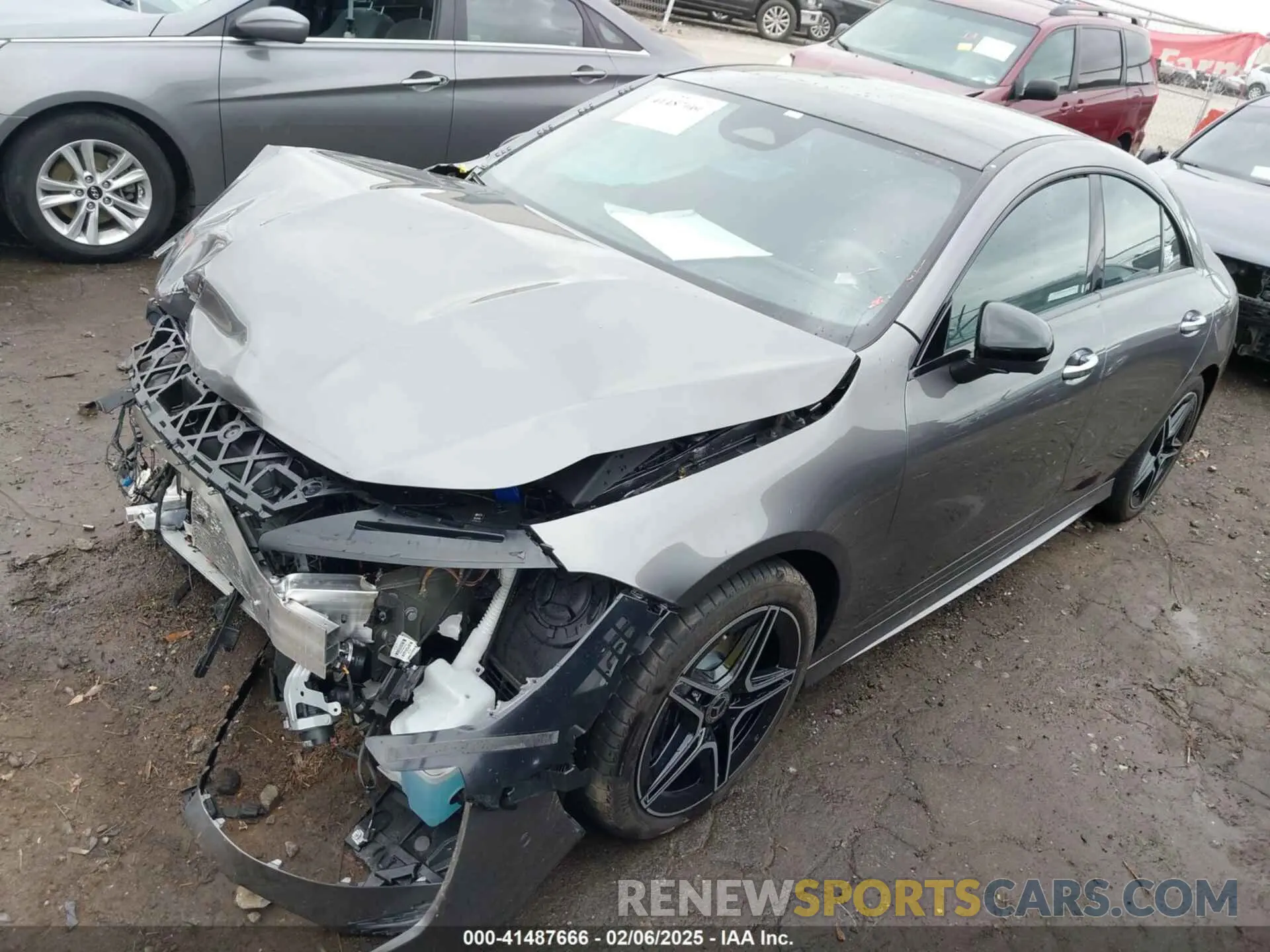2 fotografías del automóvil dañado W1K5J4HB1SN490217 MERCEDES-BENZ CLA 250 COUPE 2025