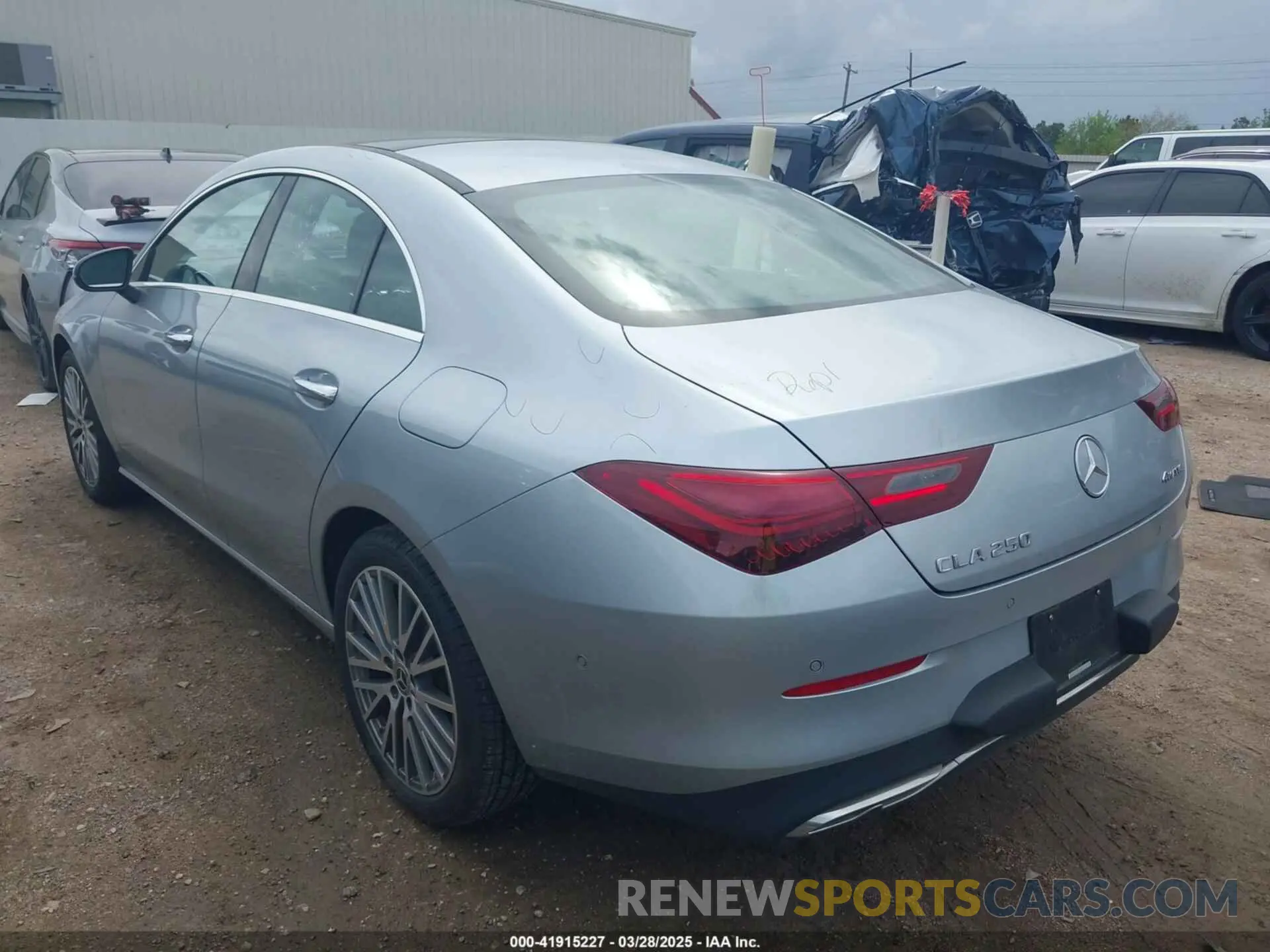3 fotografías del automóvil dañado W1K5J4HB1SN512457 MERCEDES-BENZ CLA 250 COUPE 2025