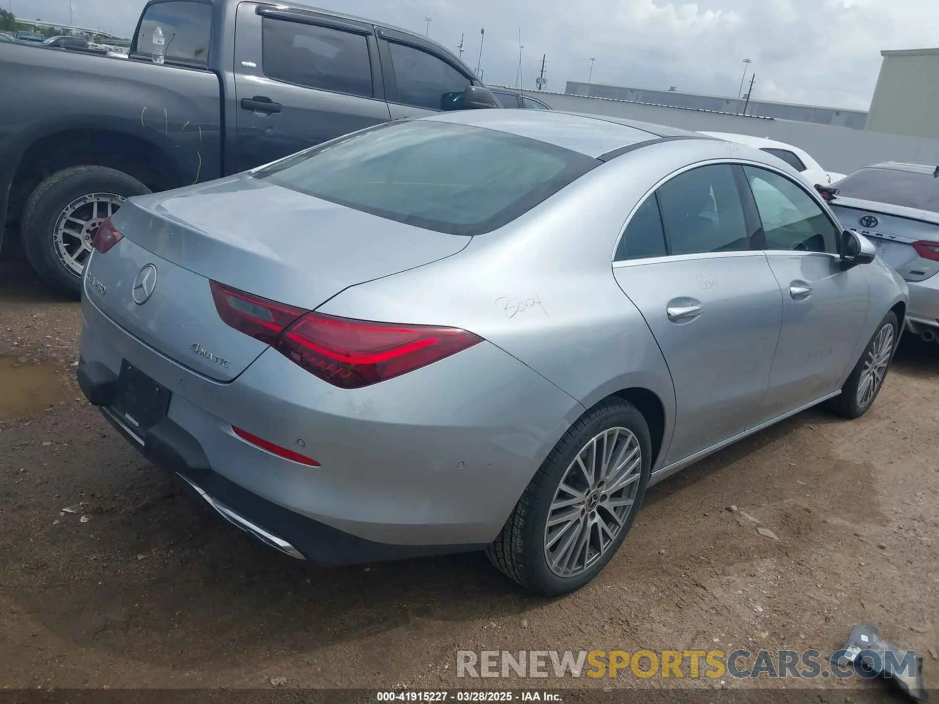 4 fotografías del automóvil dañado W1K5J4HB1SN512457 MERCEDES-BENZ CLA 250 COUPE 2025