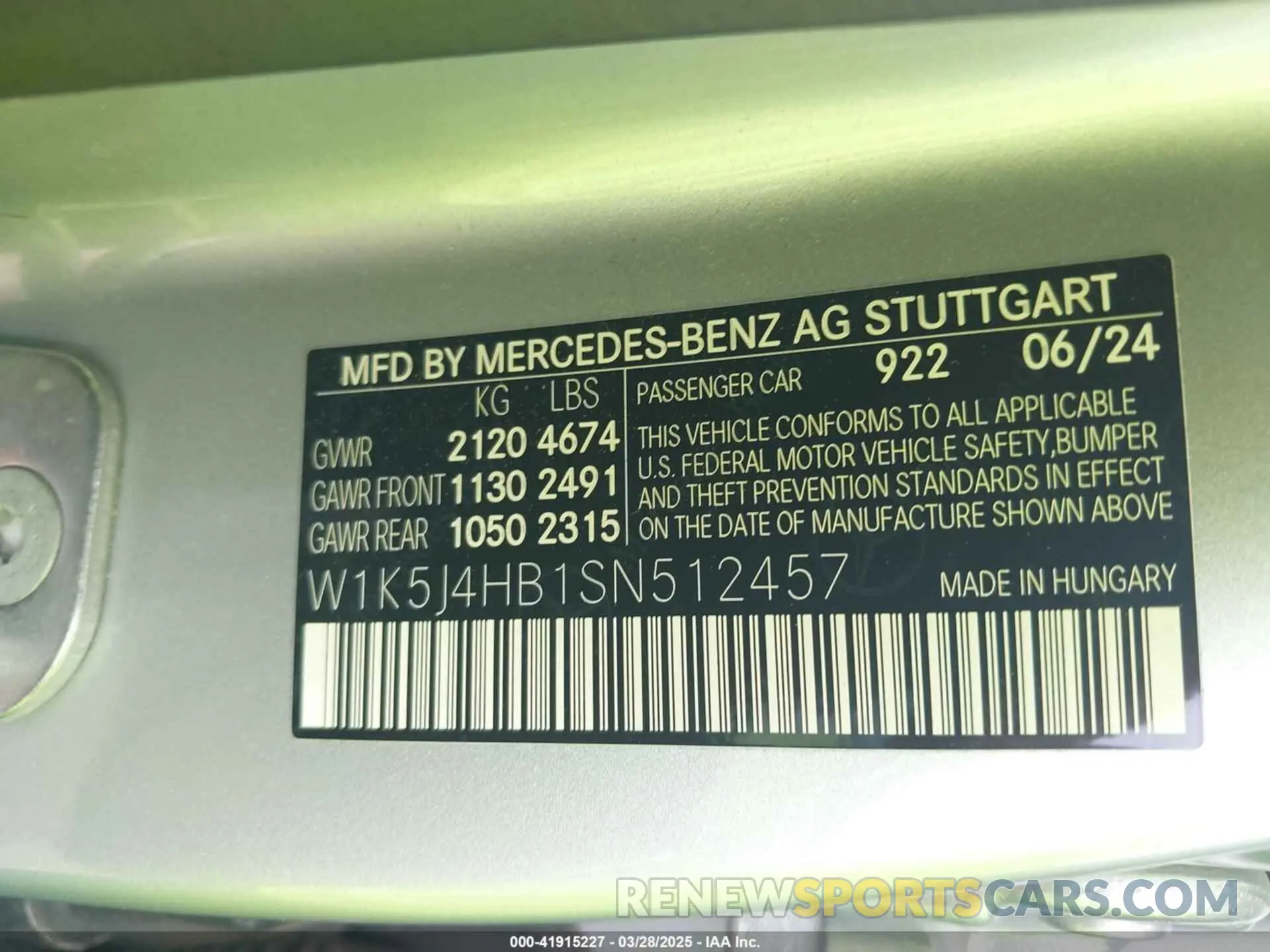 9 fotografías del automóvil dañado W1K5J4HB1SN512457 MERCEDES-BENZ CLA 250 COUPE 2025