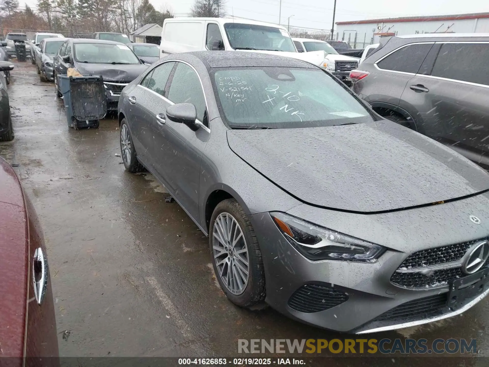 1 fotografías del automóvil dañado W1K5J4HB2SN521541 MERCEDES-BENZ CLA 250 COUPE 2025