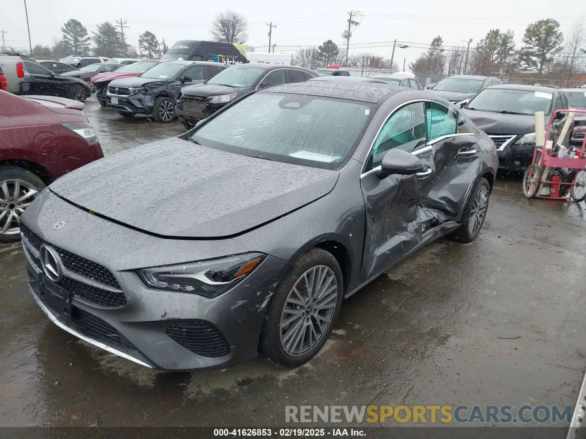 2 fotografías del automóvil dañado W1K5J4HB2SN521541 MERCEDES-BENZ CLA 250 COUPE 2025