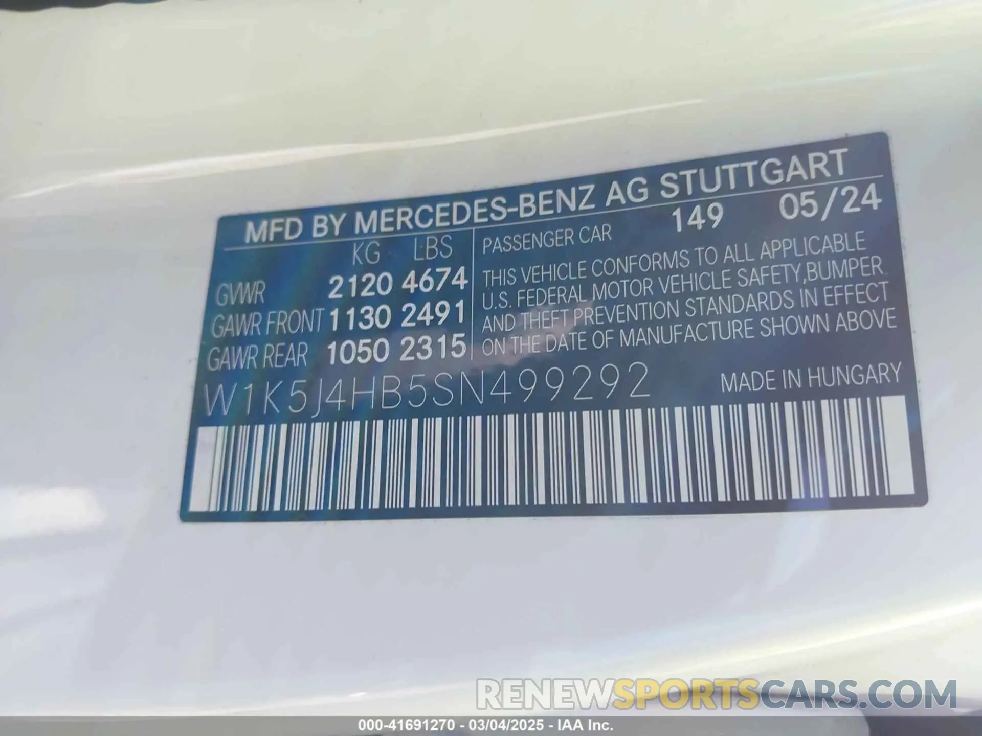 9 fotografías del automóvil dañado W1K5J4HB5SN499292 MERCEDES-BENZ CLA 250 COUPE 2025