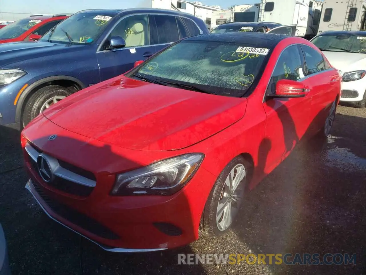 2 fotografías del automóvil dañado WDDSJ4EB4KN704298 MERCEDES-BENZ CLA-CLASS 2019