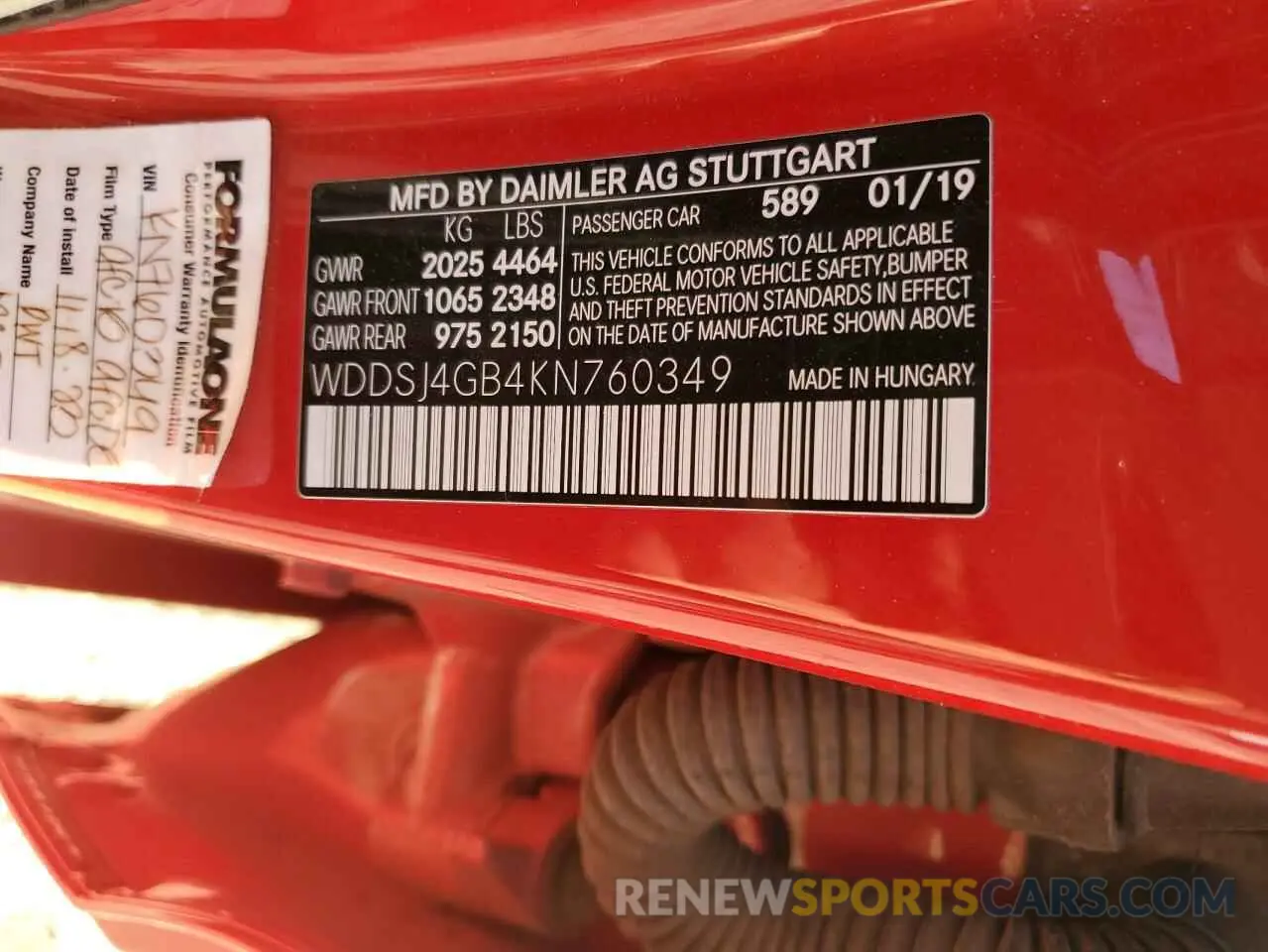 13 fotografías del automóvil dañado WDDSJ4GB4KN760349 MERCEDES-BENZ CLA-CLASS 2019